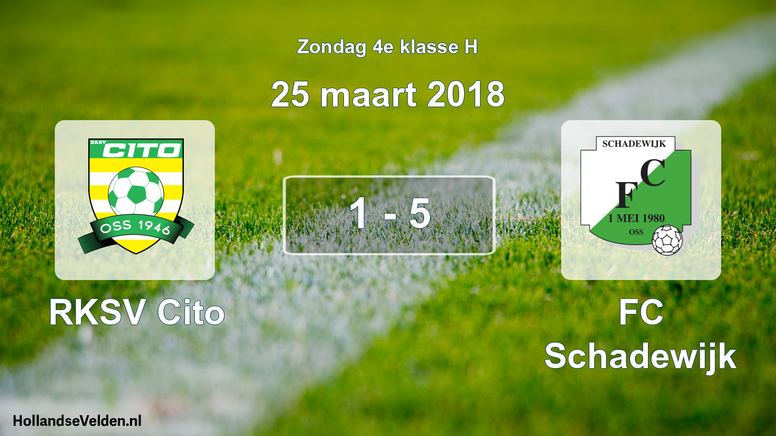 Total number of matches played: RKSV Cito - FC Schadewijk 1 - 5 (25 March 2018)