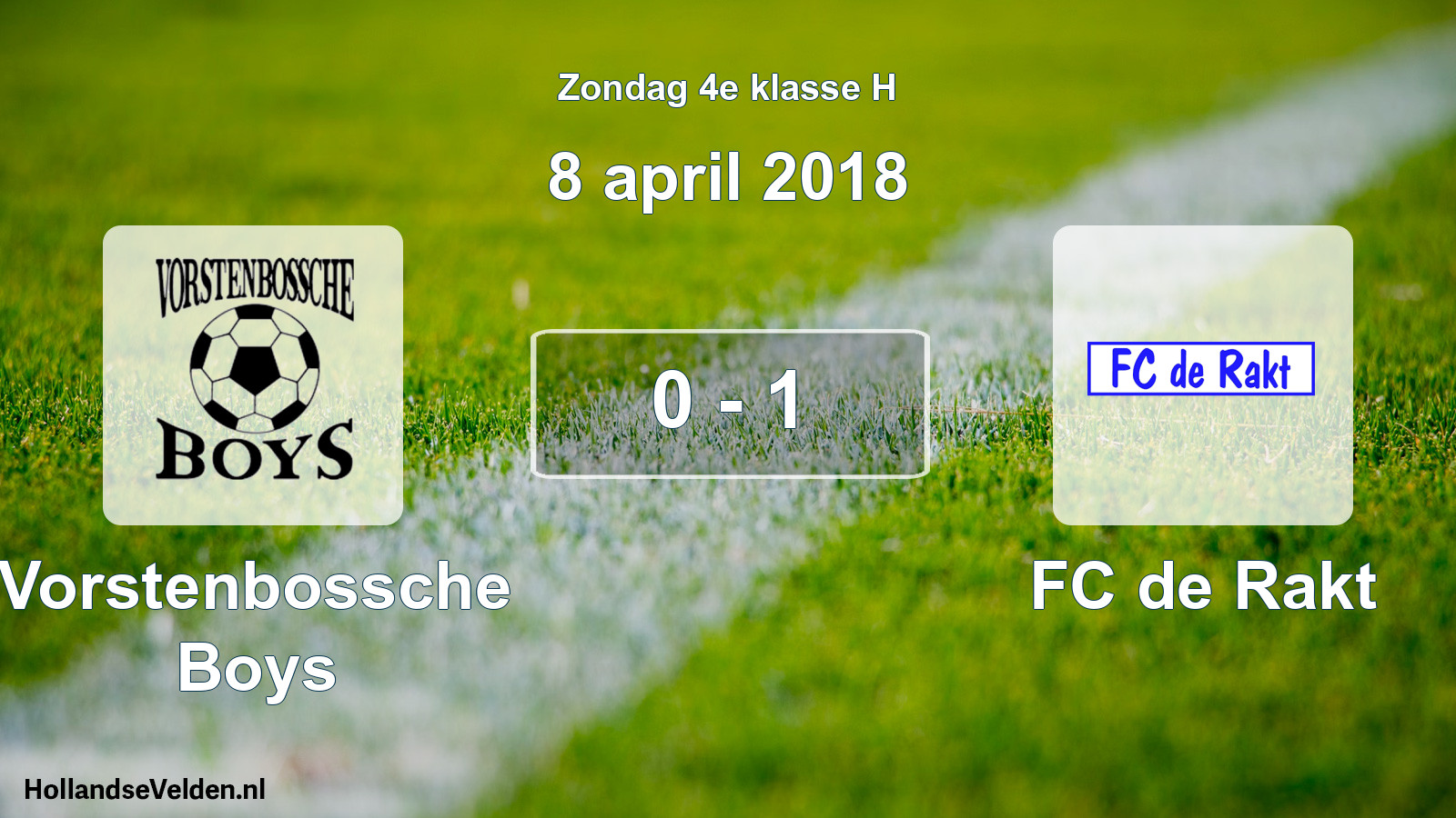 Total number of matches played: Vorstenbossche Boys - FC de Rakt 0 - 1 (8 April 2018)