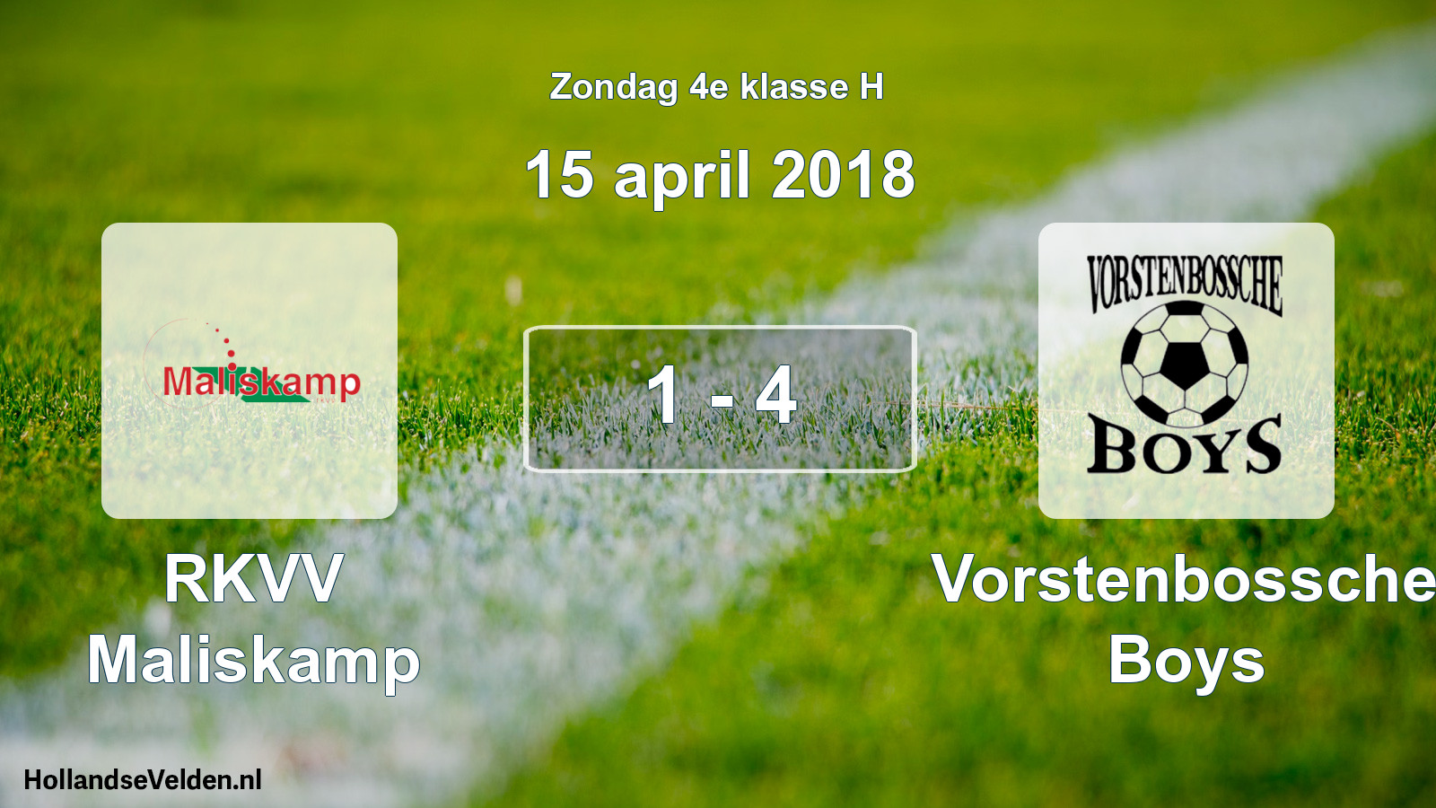 Total number of matches played: RKVV Maliskamp - Vorstenbossche Boys 1 - 4 (15 April 2018)