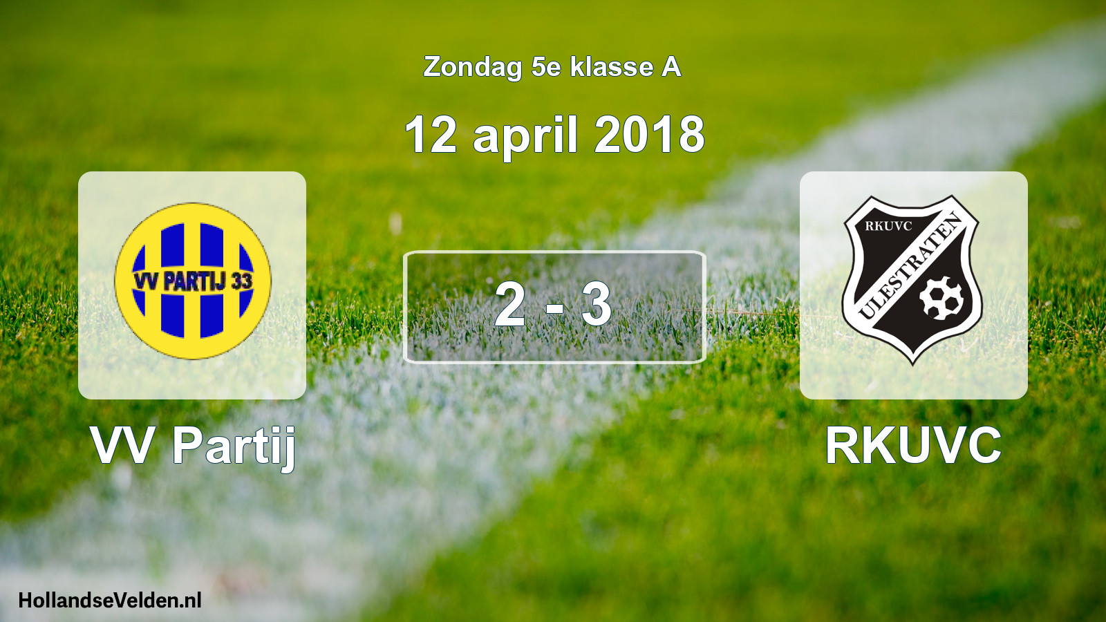 Total number of matches played: VV Partij - RKUVC 2 - 3 (12 April 2018)