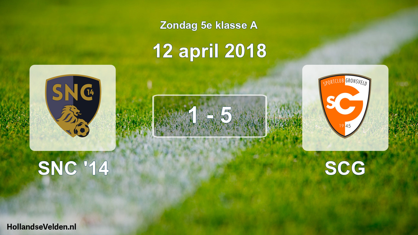 Total number of matches played: SNC '14 - SCG 1 - 5 (12 April 2018)