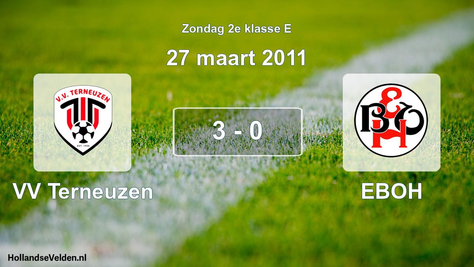 Total number of matches played: VV Terneuzen - EBOH 3 - 0 (27 March 2011)