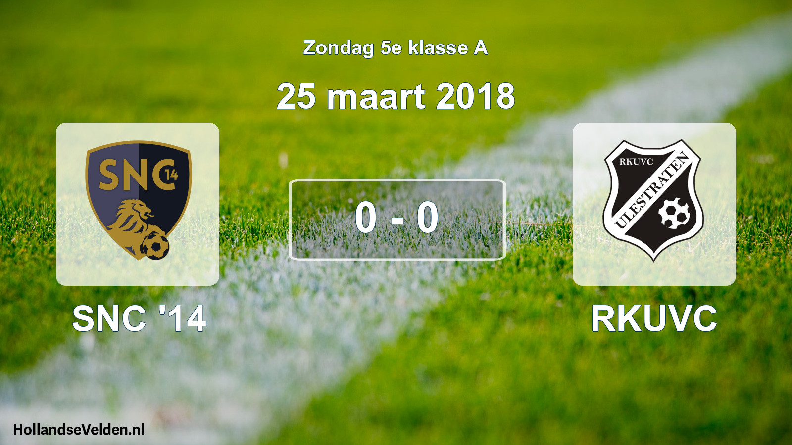 Total number of matches played: SNC '14 - RKUVC 0 - 0 (25 March 2018)