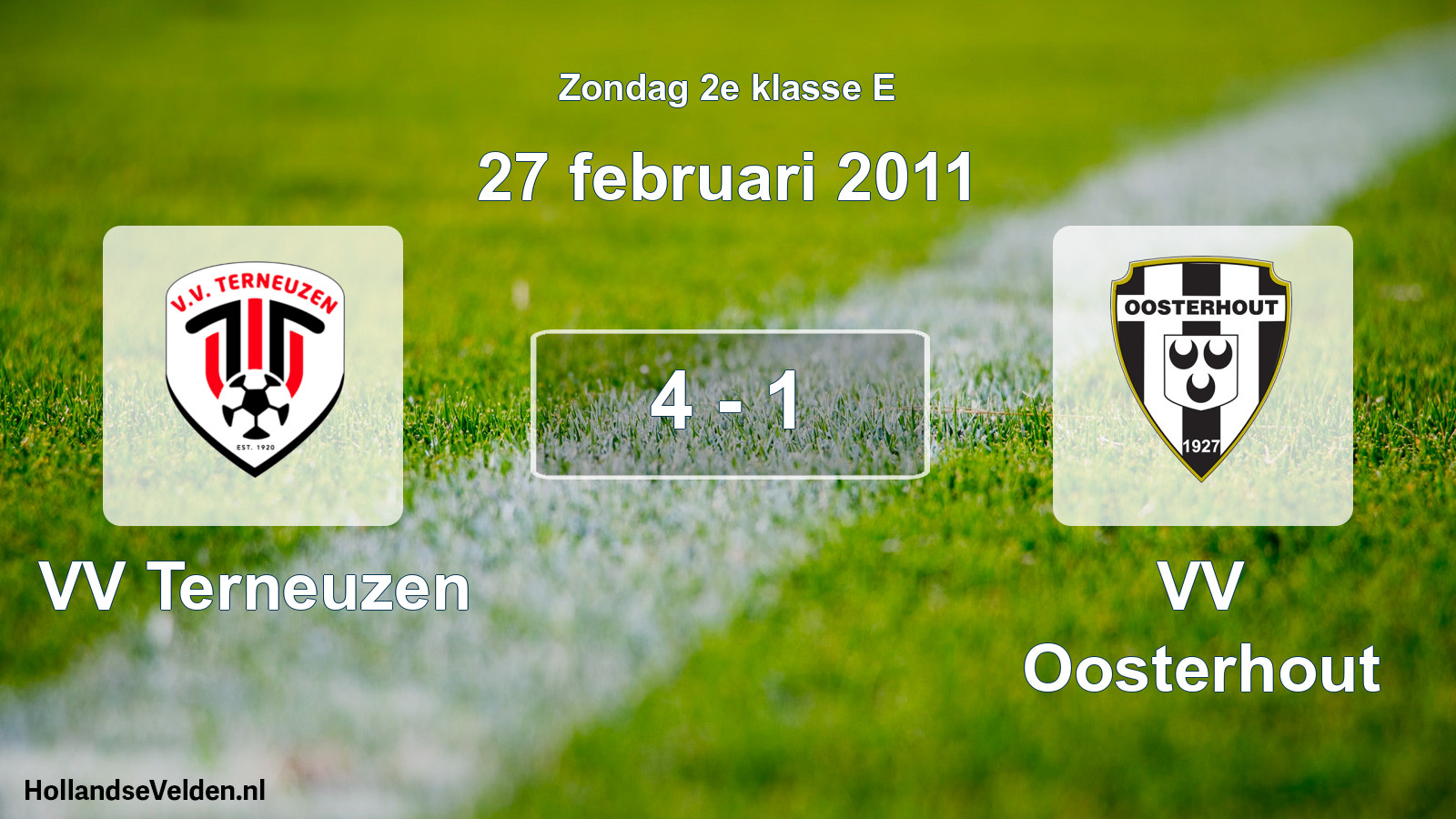 Total number of matches played: VV Terneuzen - VV Oosterhout 4 - 1 (27 February 2011)