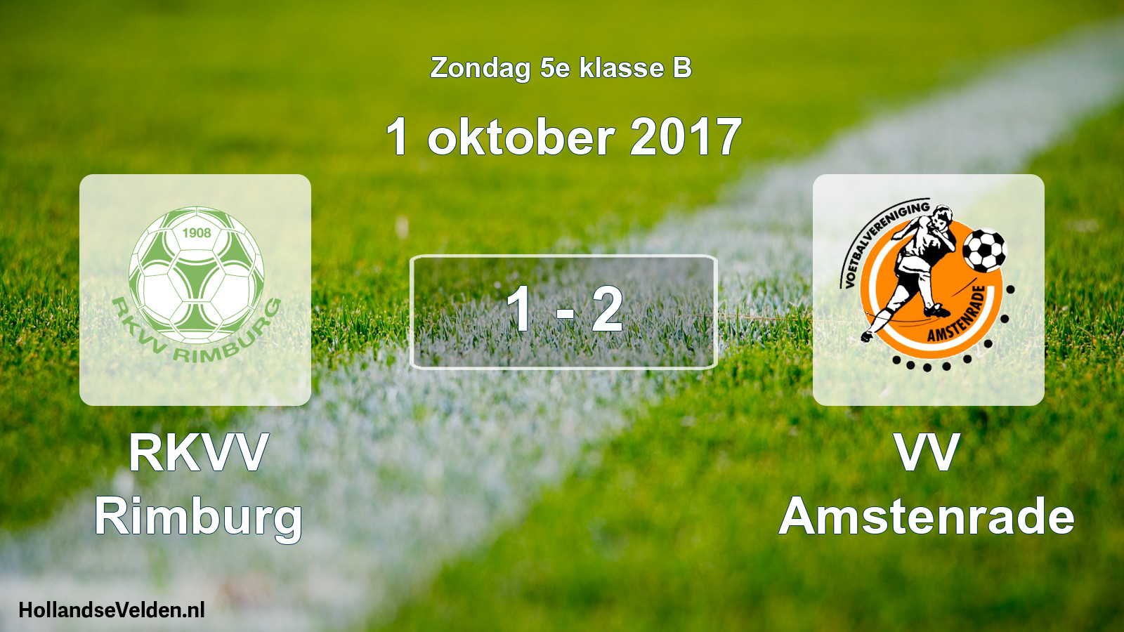 Total number of matches played: RKVV Rimburg - VV Amstenrade 1 - 2 (1 October 2017)