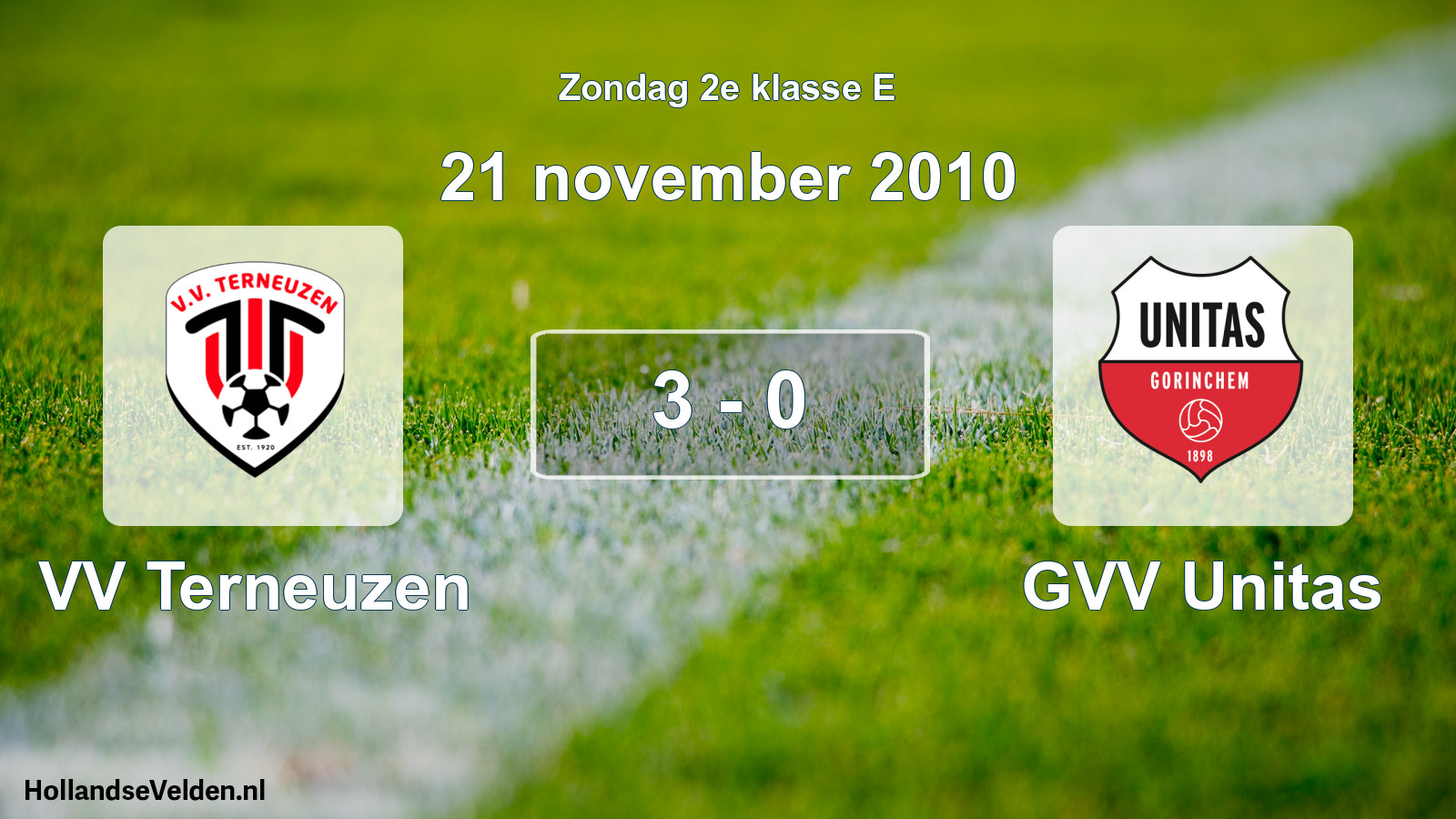 Total number of matches played: VV Terneuzen - GVV Unitas 3 - 0 (21 November 2010)