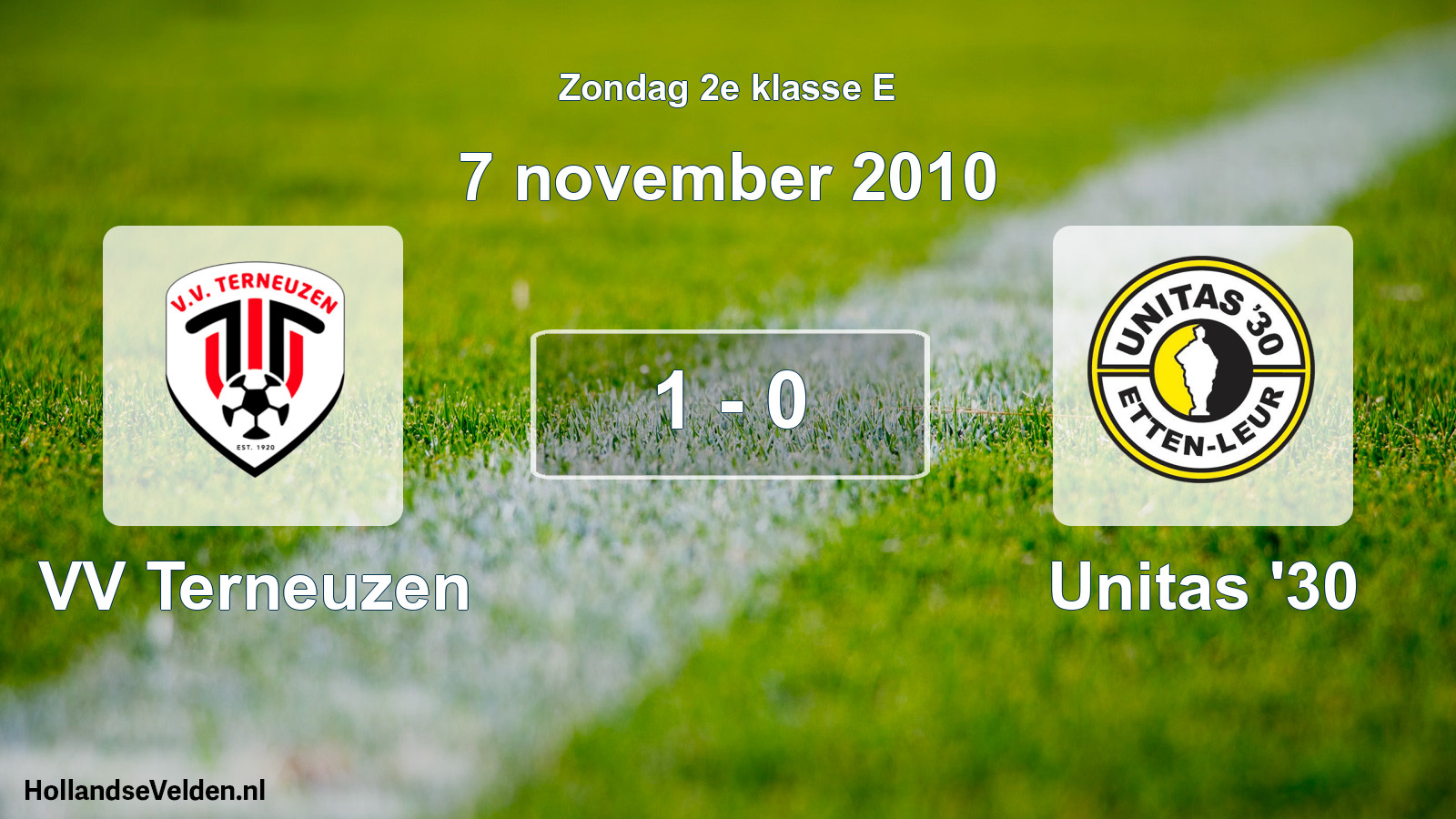 Total number of matches played: VV Terneuzen - Unitas '30 1 - 0 (7 November 2010)