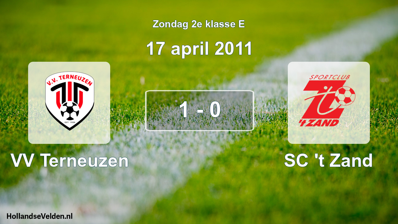Total number of matches played: VV Terneuzen - SC 't Zand 1 - 0 (17 April 2011)