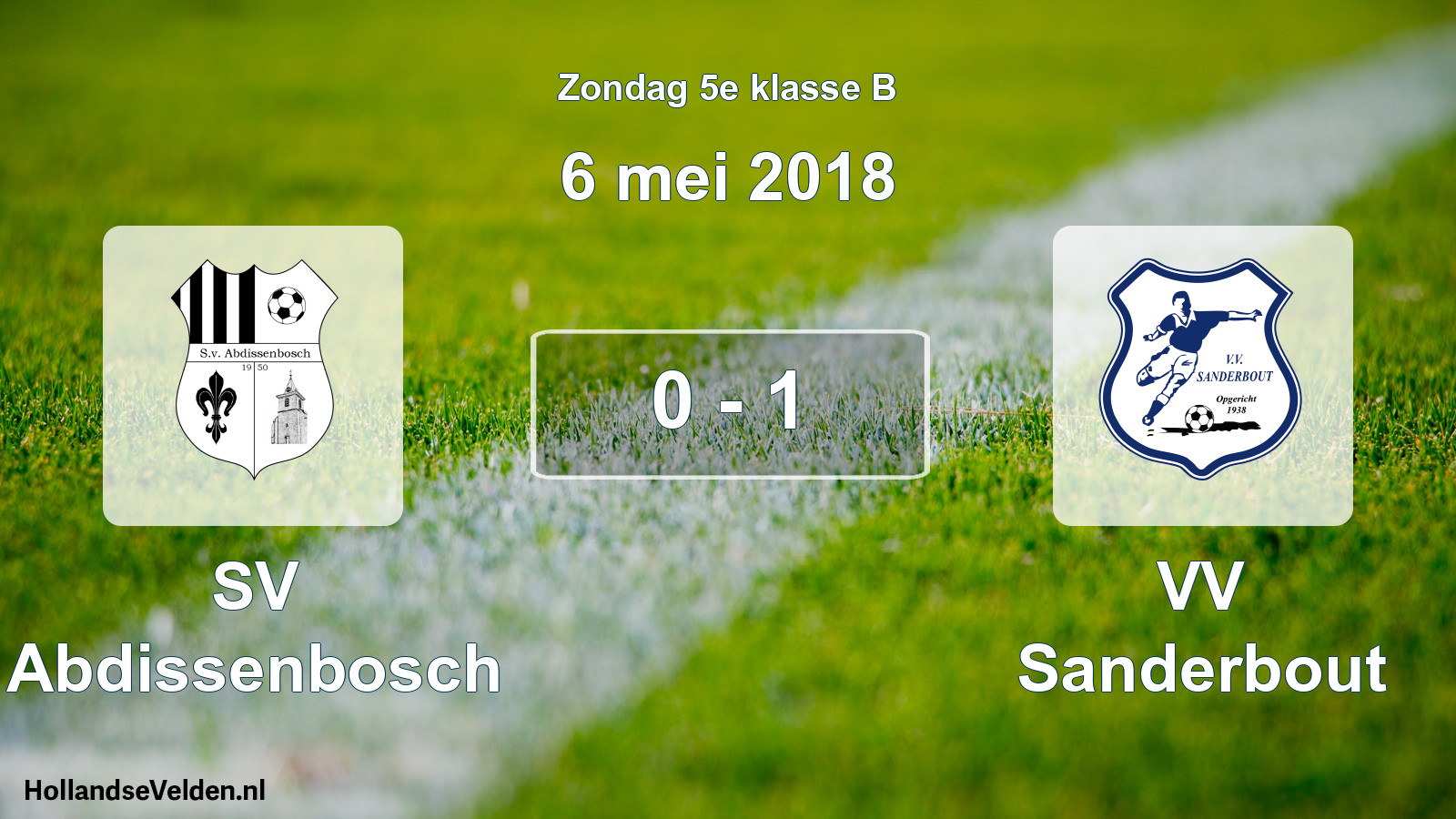 Total number of matches played: SV Abdissenbosch - VV Sanderbout 0 - 1 (6 May 2018)