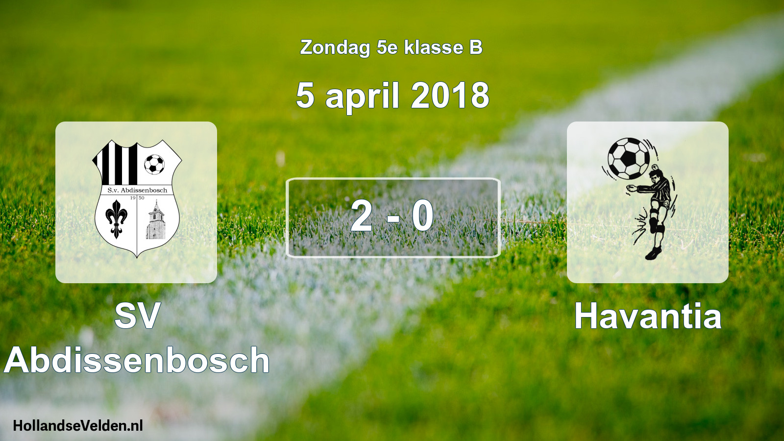 Total number of matches played: SV Abdissenbosch - Havantia 2 - 0 (5 April 2018)