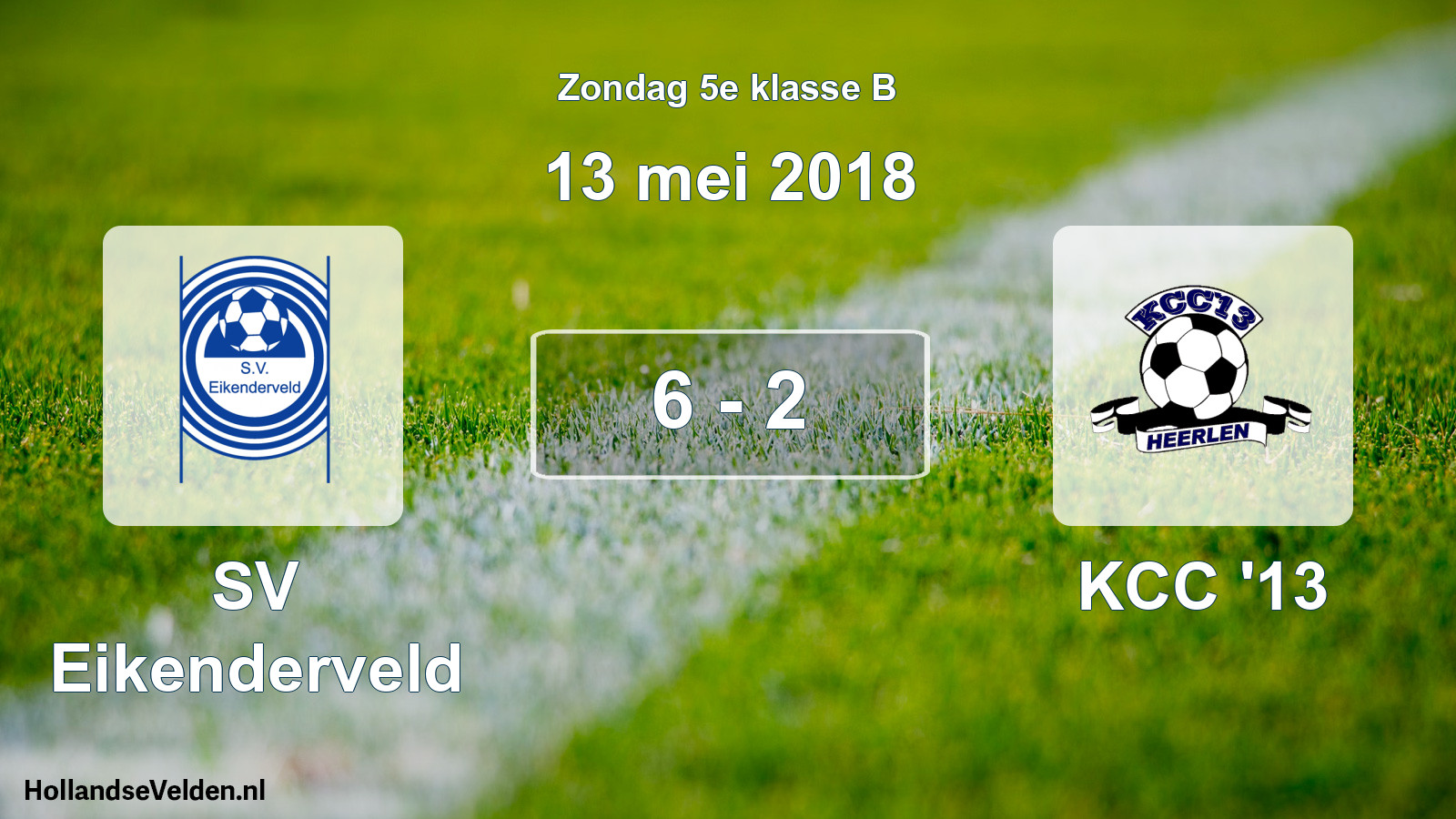 Total number of matches played: SV Eikenderveld - KCC '13 6 - 2 (13 May 2018)