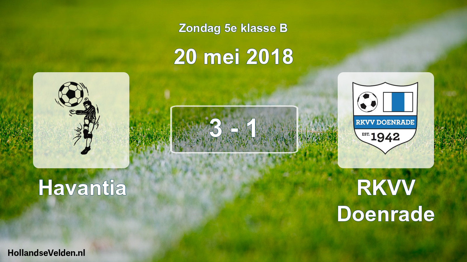 Total number of matches played: Havantia - RKVV Doenrade 3 - 1 (20 May 2018)