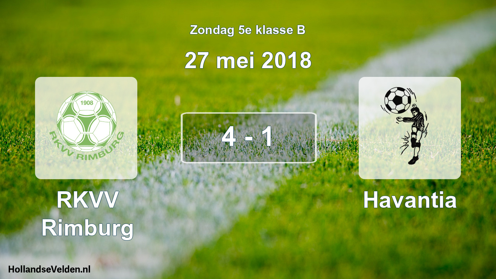 Total number of matches played: RKVV Rimburg - Havantia 4 - 1 (27 May 2018)