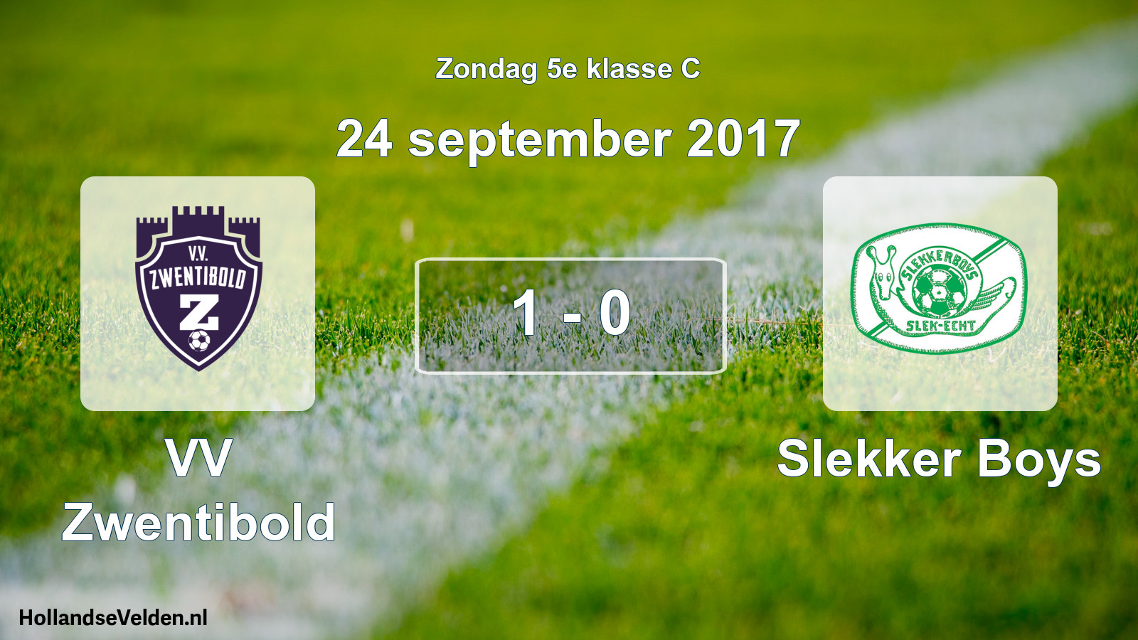 Total number of matches played: VV Zwentibold - Slekker Boys 1 - 0 (24 September 2017)