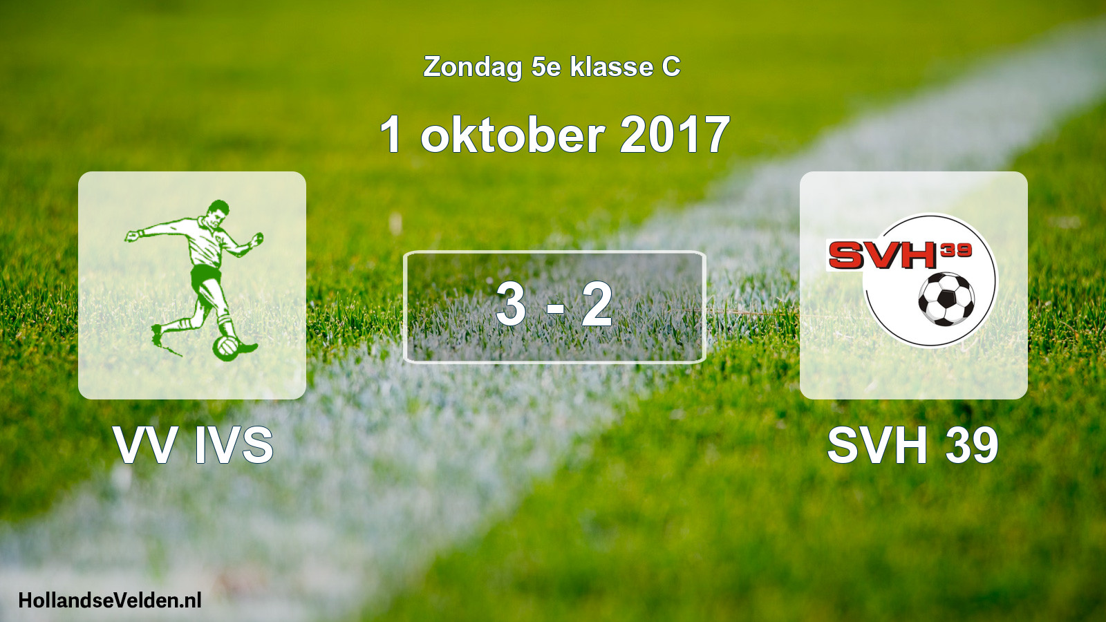 Total number of matches played: VV IVS - SVH 39 3 - 2 (1 October 2017)