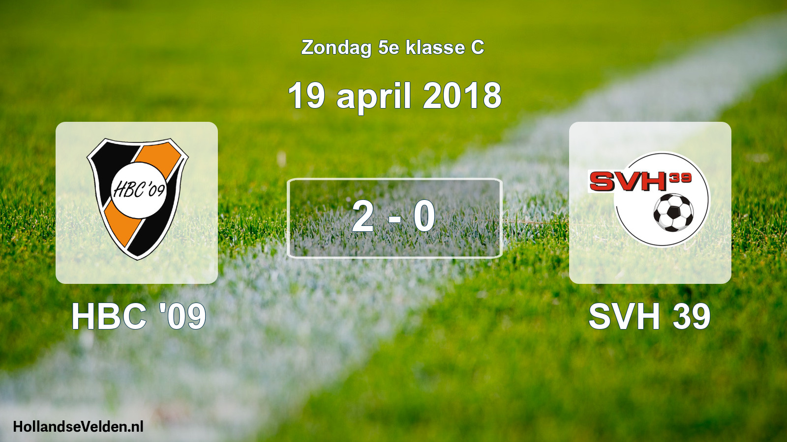Total number of matches played: HBC '09 - SVH 39 2 - 0 (19 April 2018)
