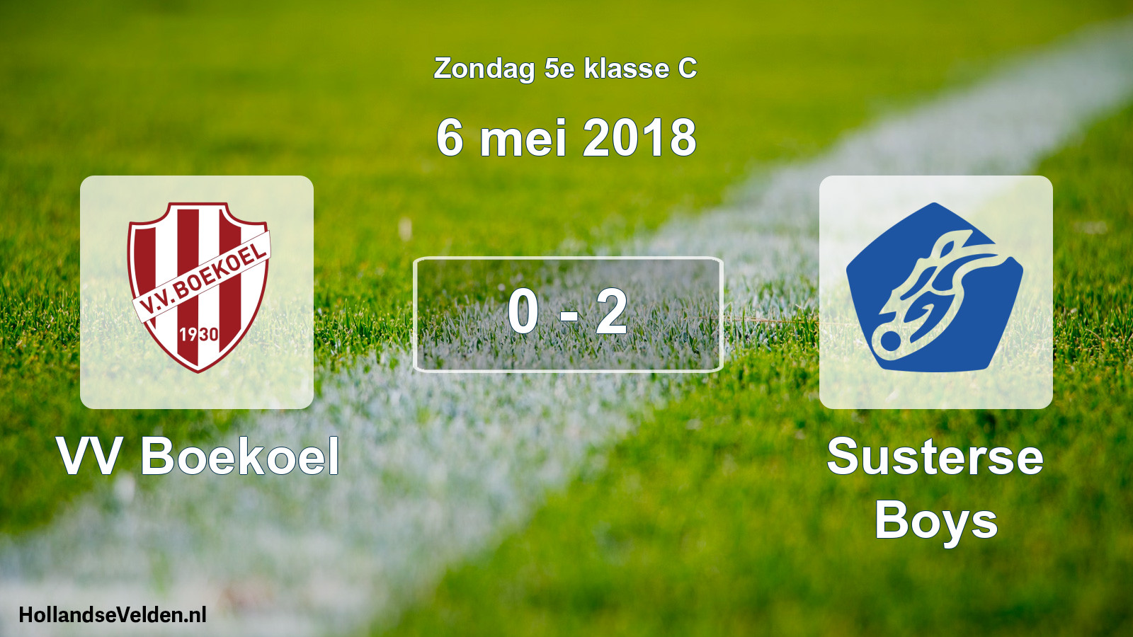 Total number of matches played: VV Boekoel - Susterse Boys 0 - 2 (6 May 2018)