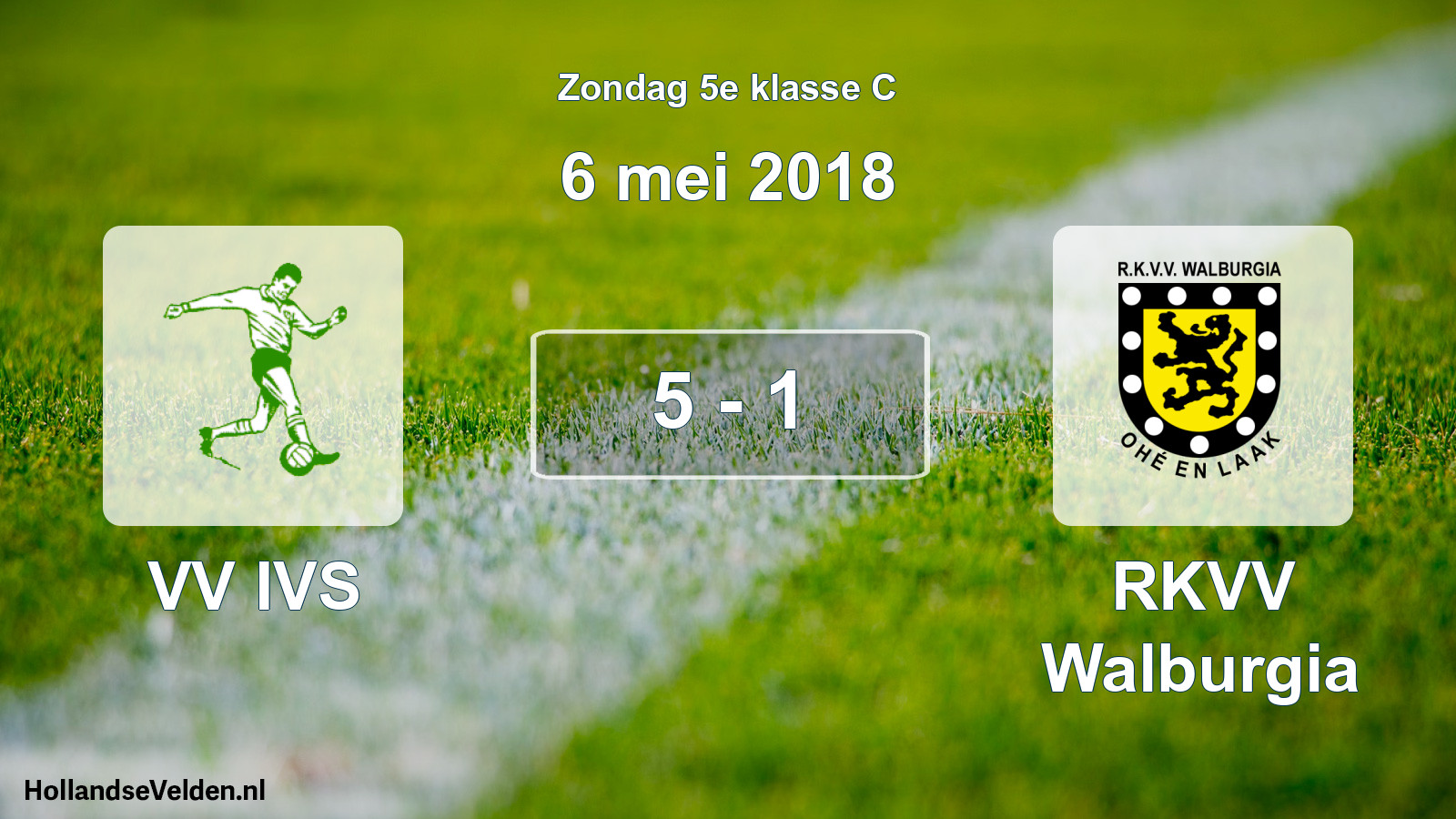 Total number of matches played: VV IVS - RKVV Walburgia 5 - 1 (6 May 2018)