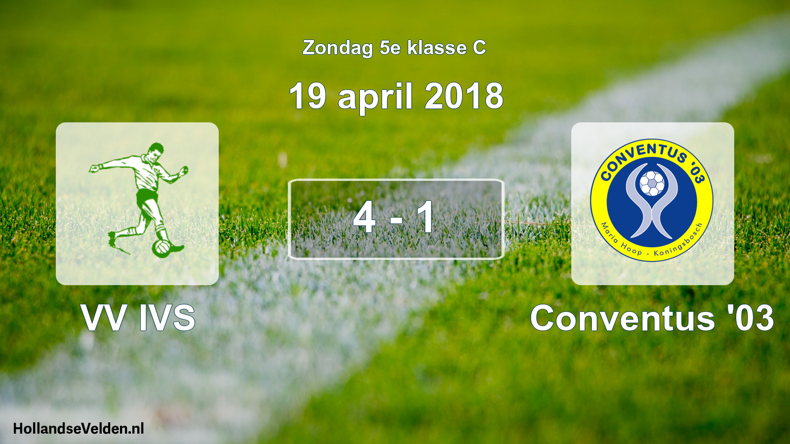 Total number of matches played: VV IVS - Conventus '03 4 - 1 (19 April 2018)