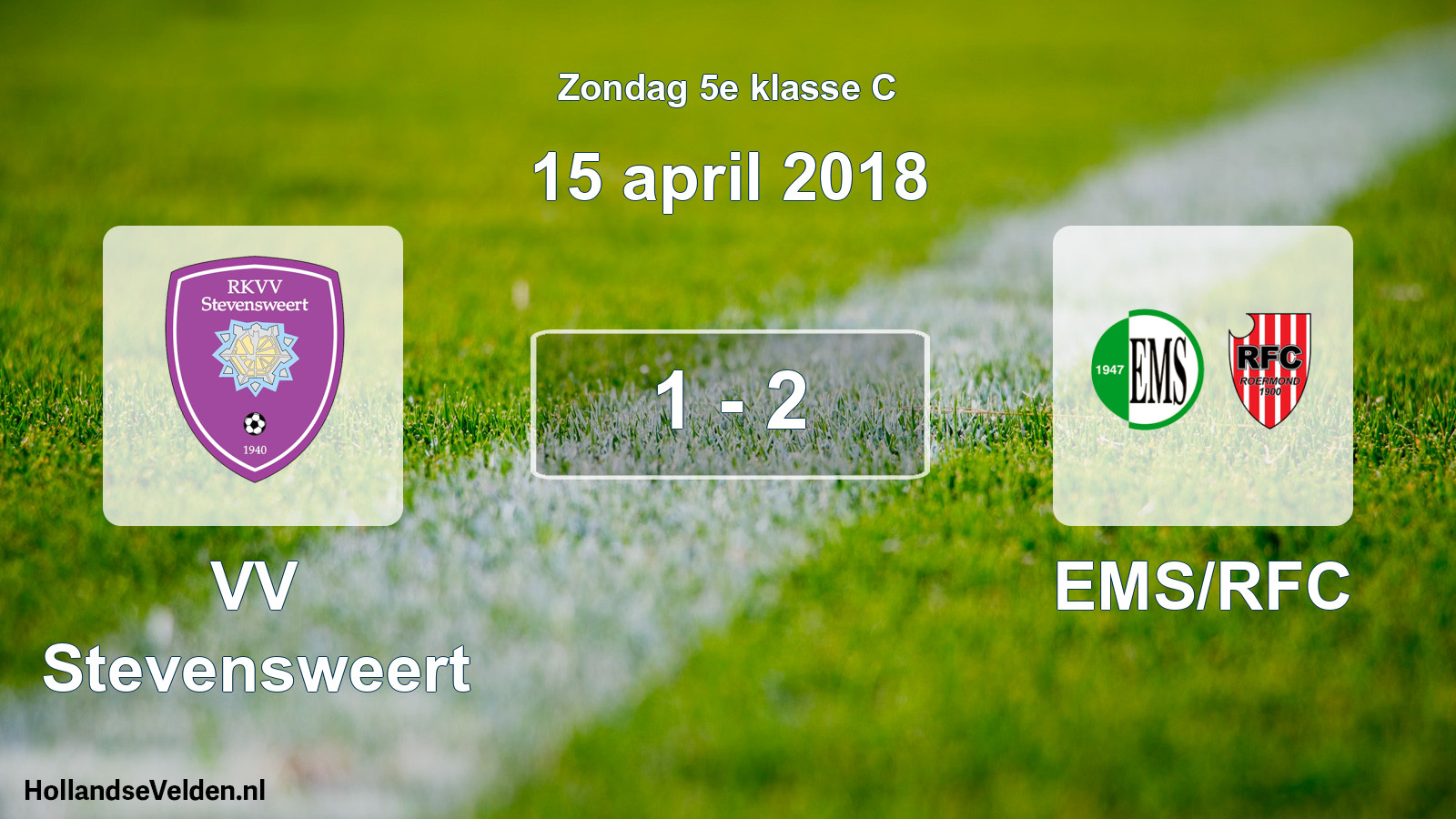Total number of matches played: VV Stevensweert - EMS/RFC 1 - 2 (15 April 2018)