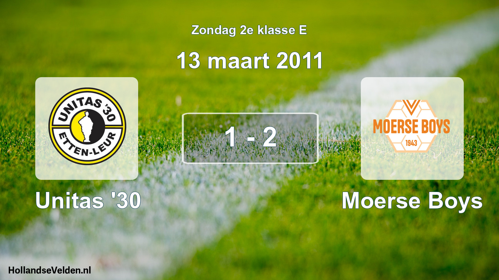 Total number of matches played: Unitas '30 - Moerse Boys 1 - 2 (13 March 2011)