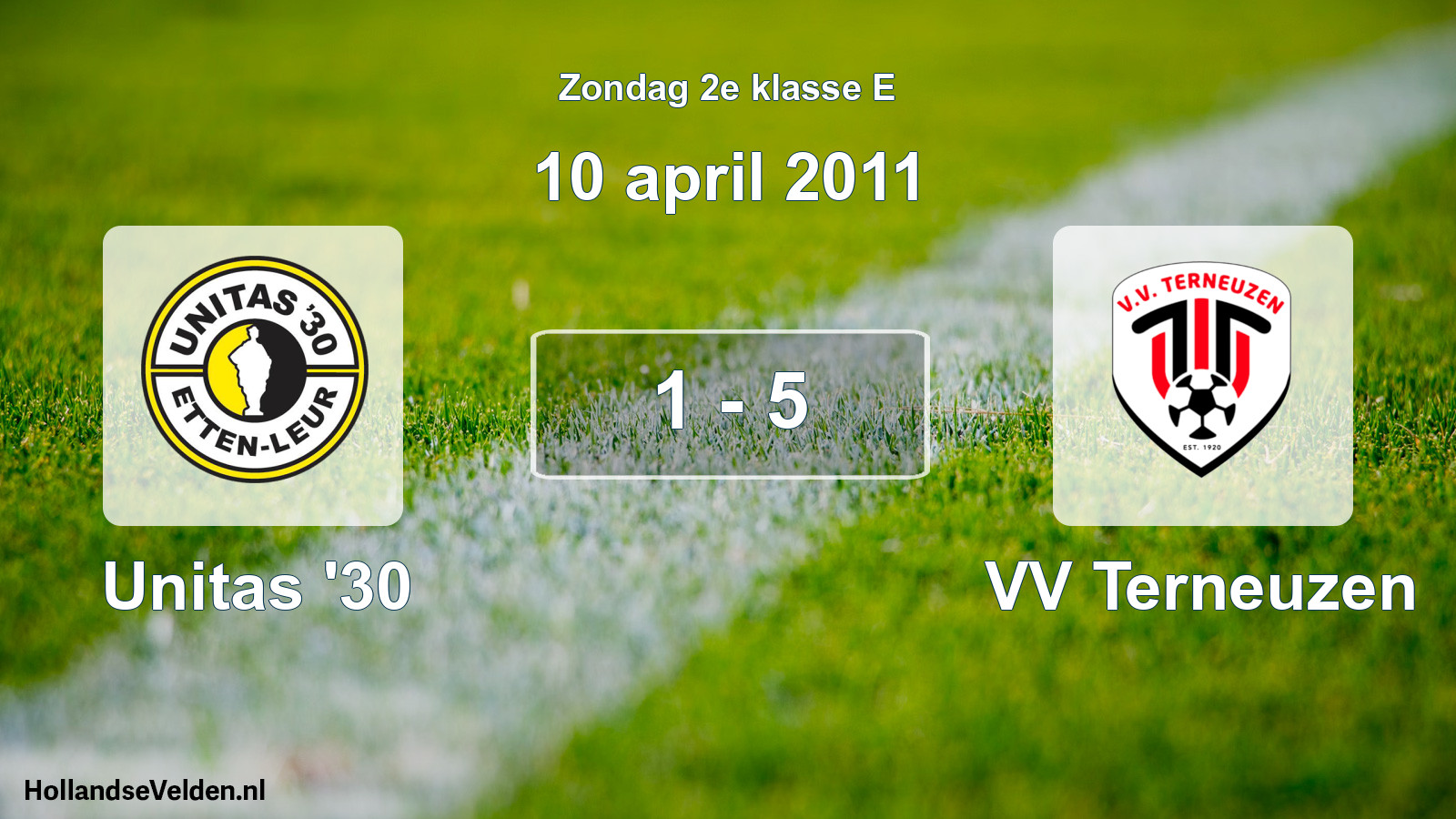 Total number of matches played: Unitas '30 - VV Terneuzen 1 - 5 (10 April 2011)