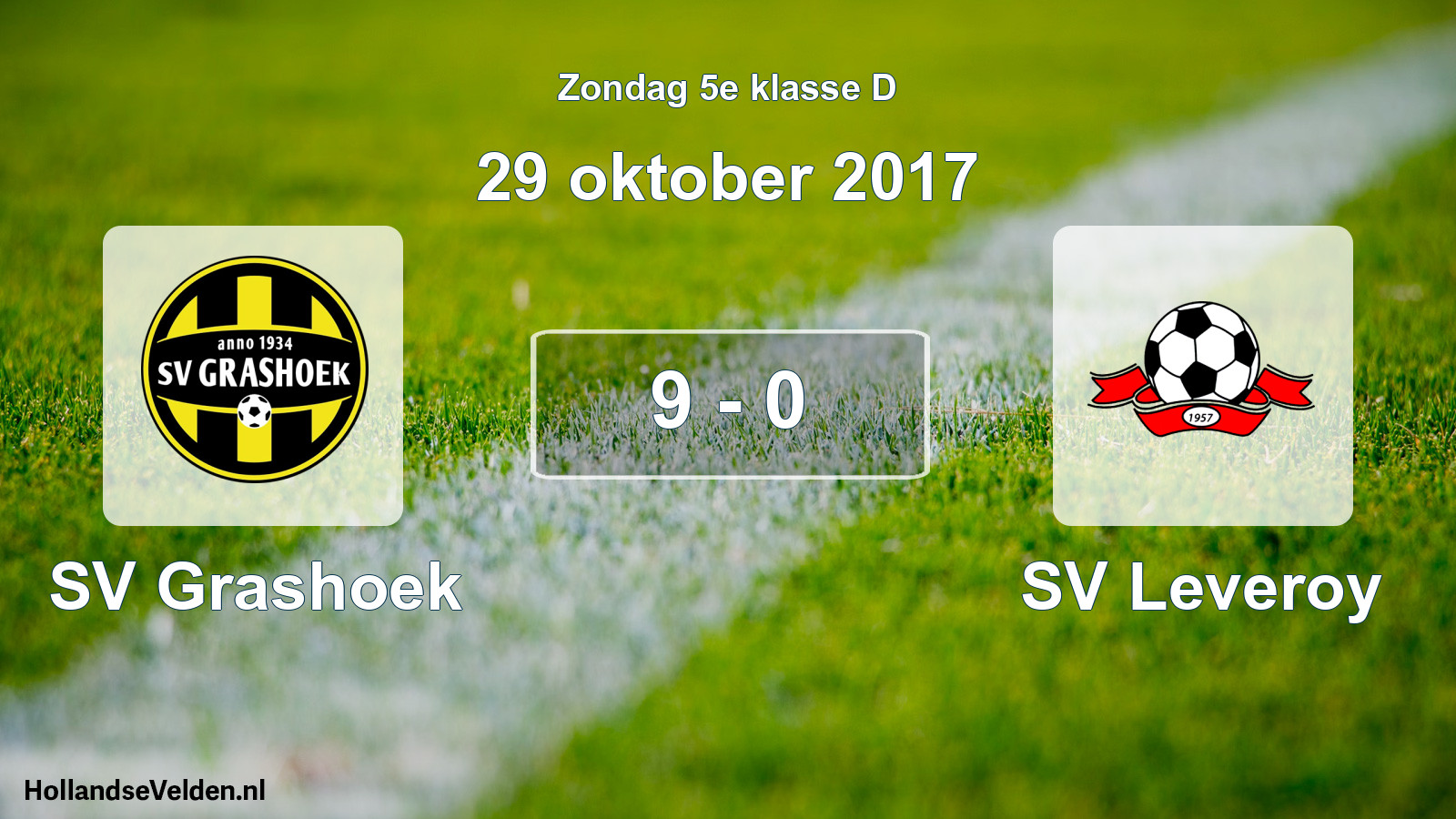 Total number of matches played: SV Grashoek - SV Leveroy 9 - 0 (29 October 2017)