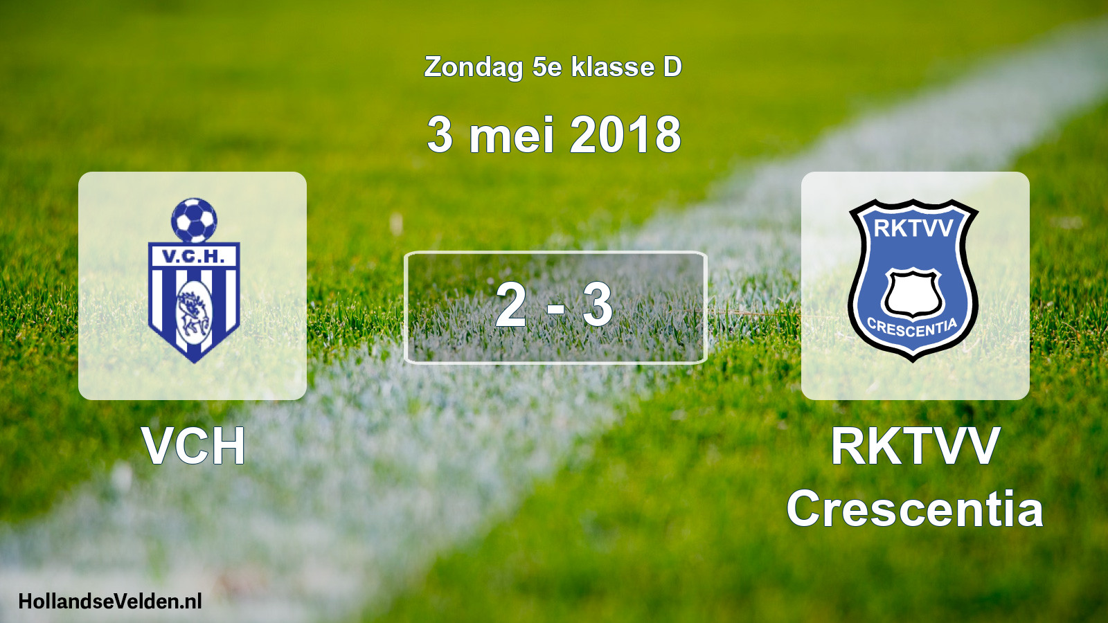 Total number of matches played: VCH - RKTVV Crescentia 2 - 3 (3 May 2018)