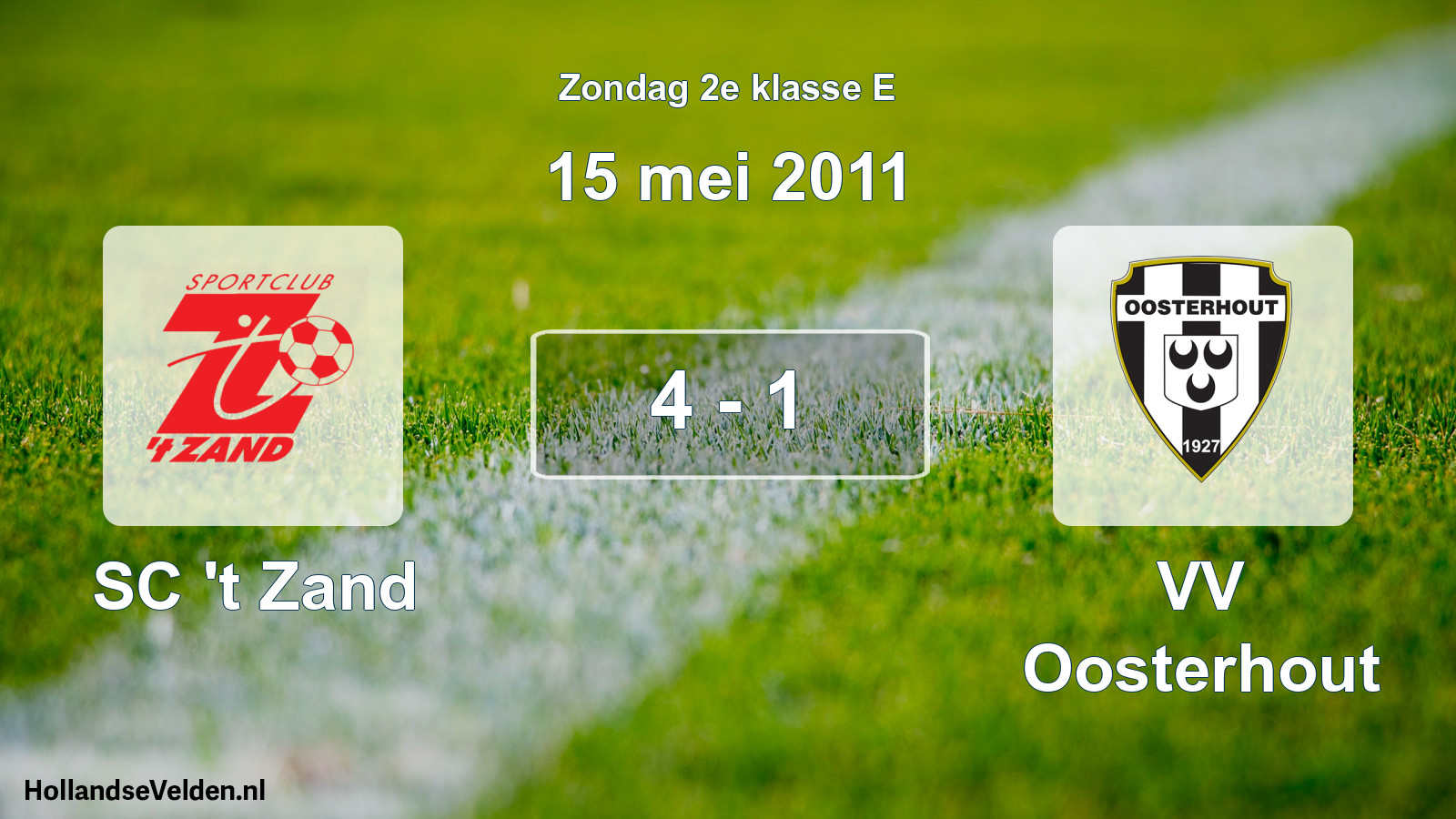 Total number of matches played: SC 't Zand - VV Oosterhout 4 - 1 (15 May 2011)