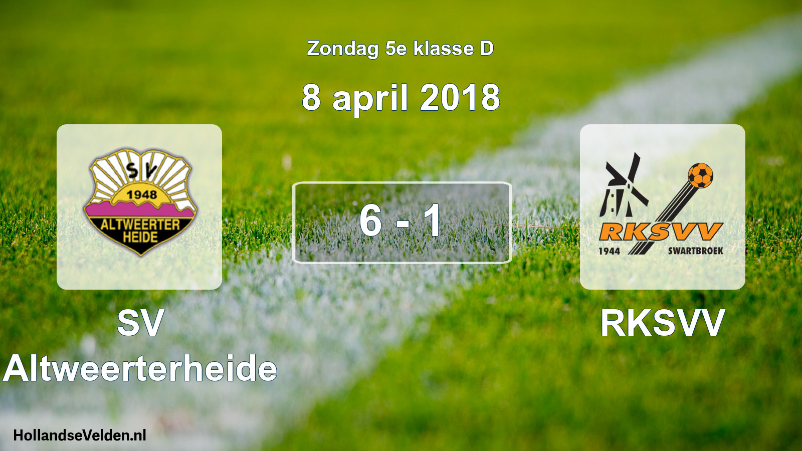 Total number of matches played: SV Altweerterheide - RKSVV 6 - 1 (8 April 2018)
