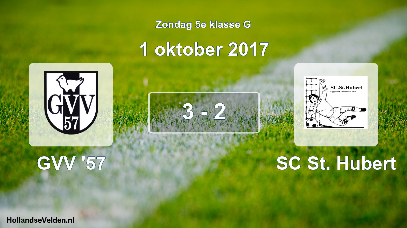 Total number of matches played: GVV '57 - SC St. Hubert 3 - 2 (1 October 2017)