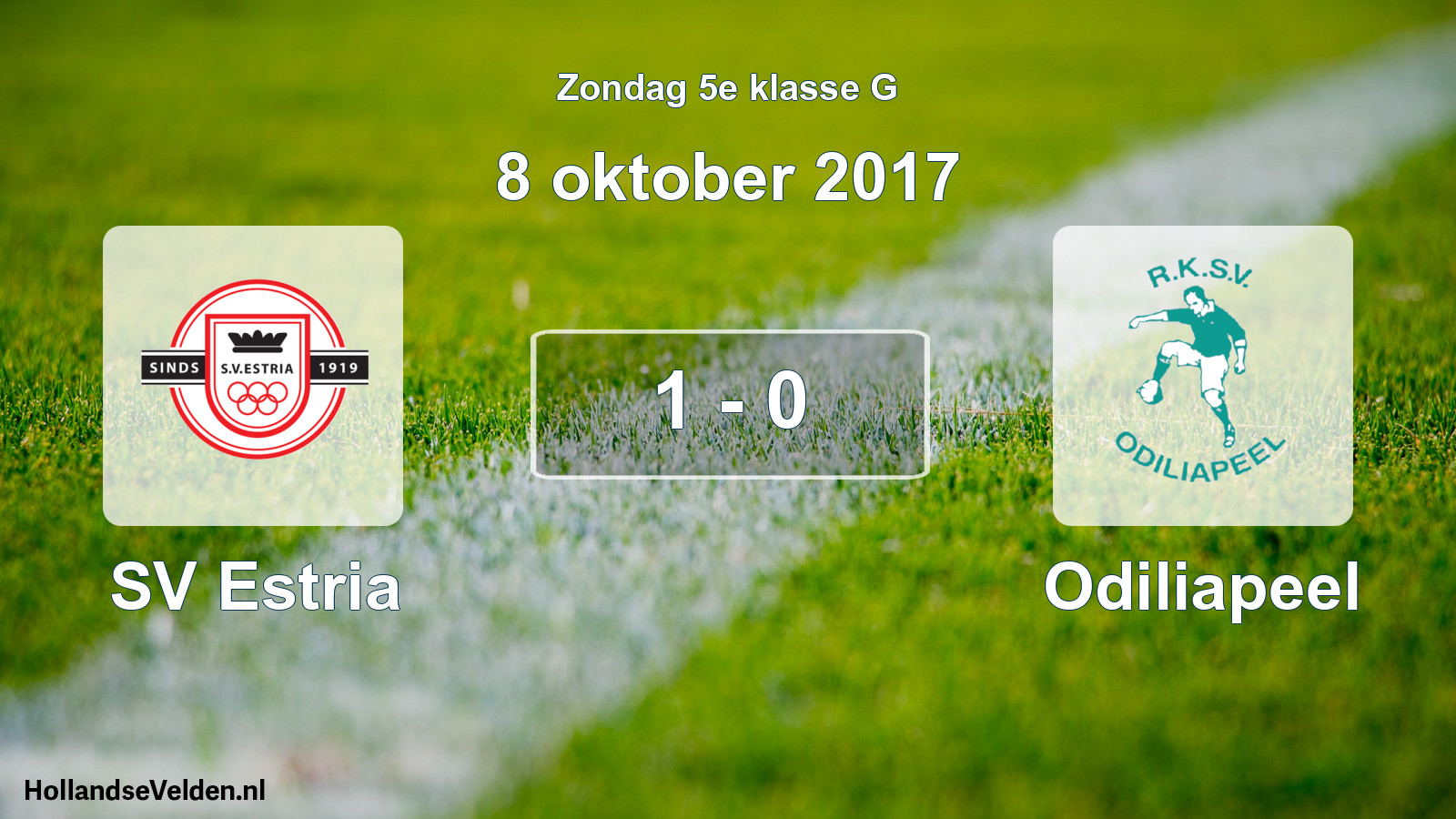 Total number of matches played: SV Estria - Odiliapeel 1 - 0 (8 October 2017)
