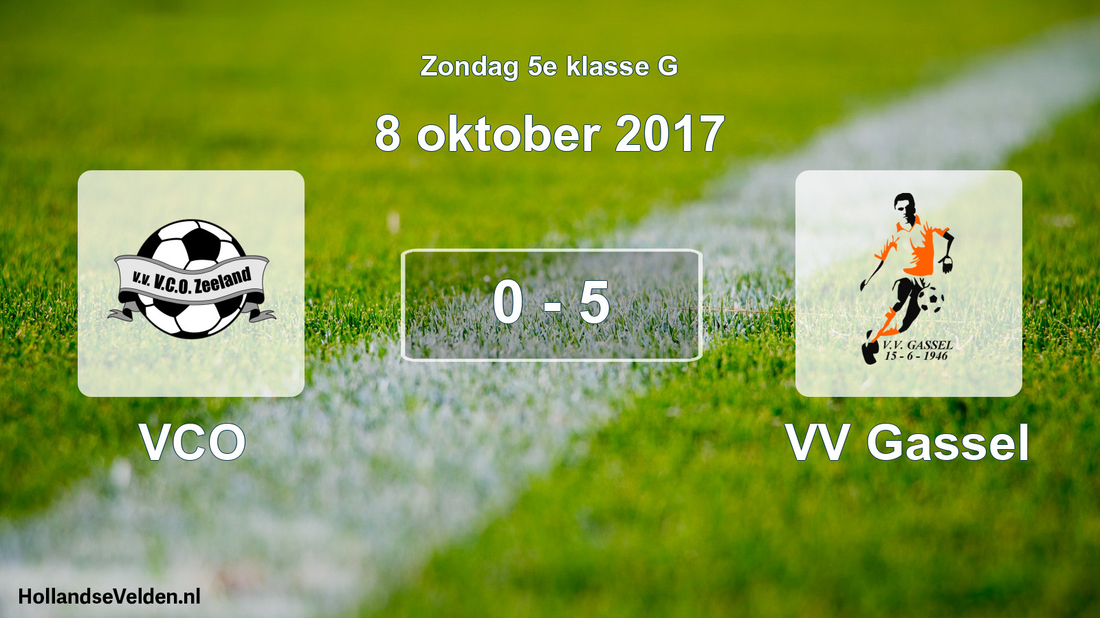 Total number of matches played: VCO - VV Gassel 0 - 5 (8 October 2017)