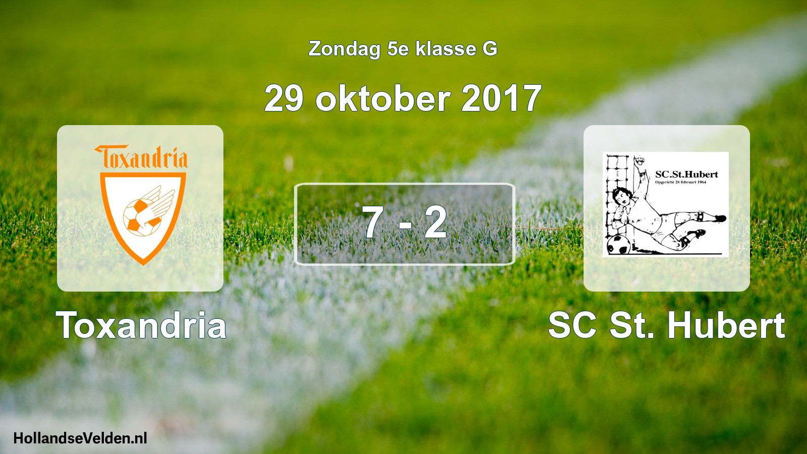 Total number of matches played: Toxandria - SC St. Hubert 7 - 2 (29 October 2017)