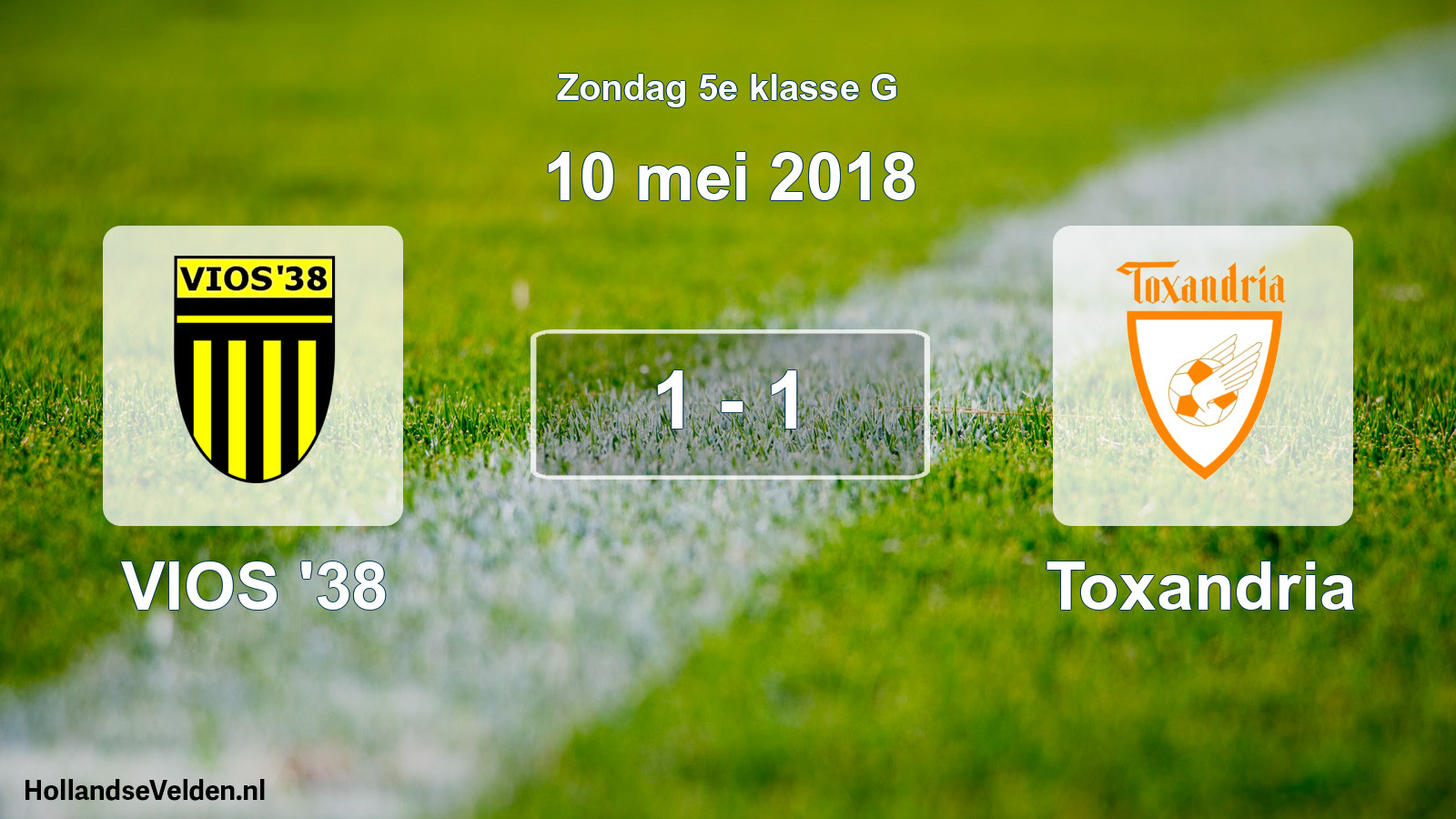 Total number of matches played: VIOS '38 - Toxandria 1 - 1 (10 May 2018)