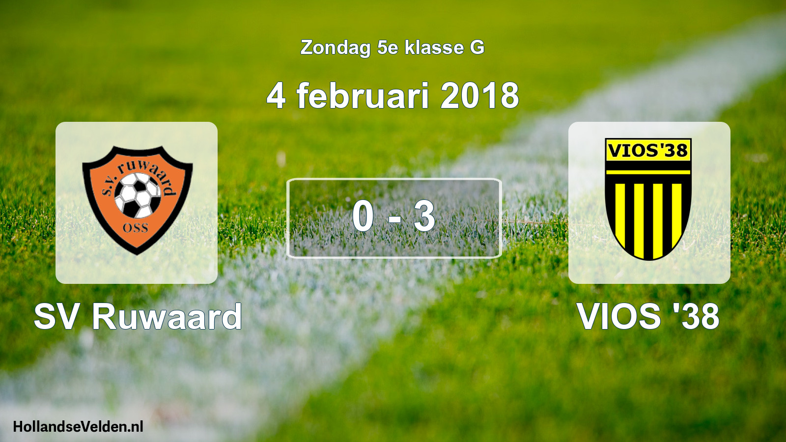 Total number of matches played: SV Ruwaard - VIOS '38 0 - 3 (4 February 2018)