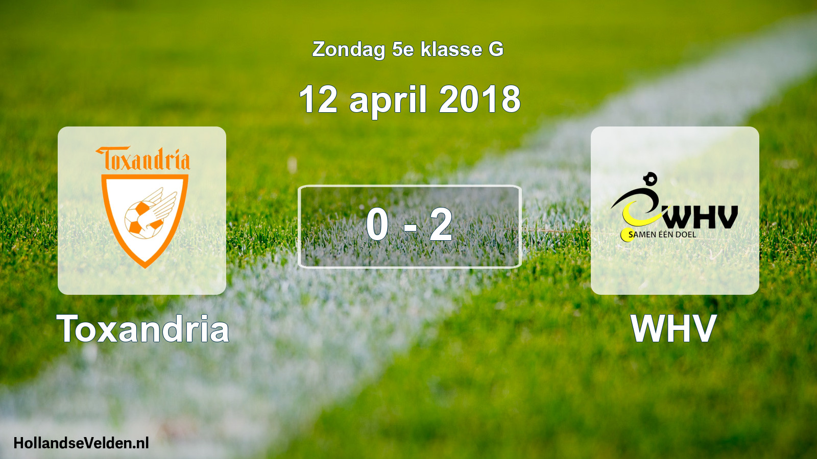 Total number of matches played: Toxandria - WHV 0 - 2 (12 April 2018)