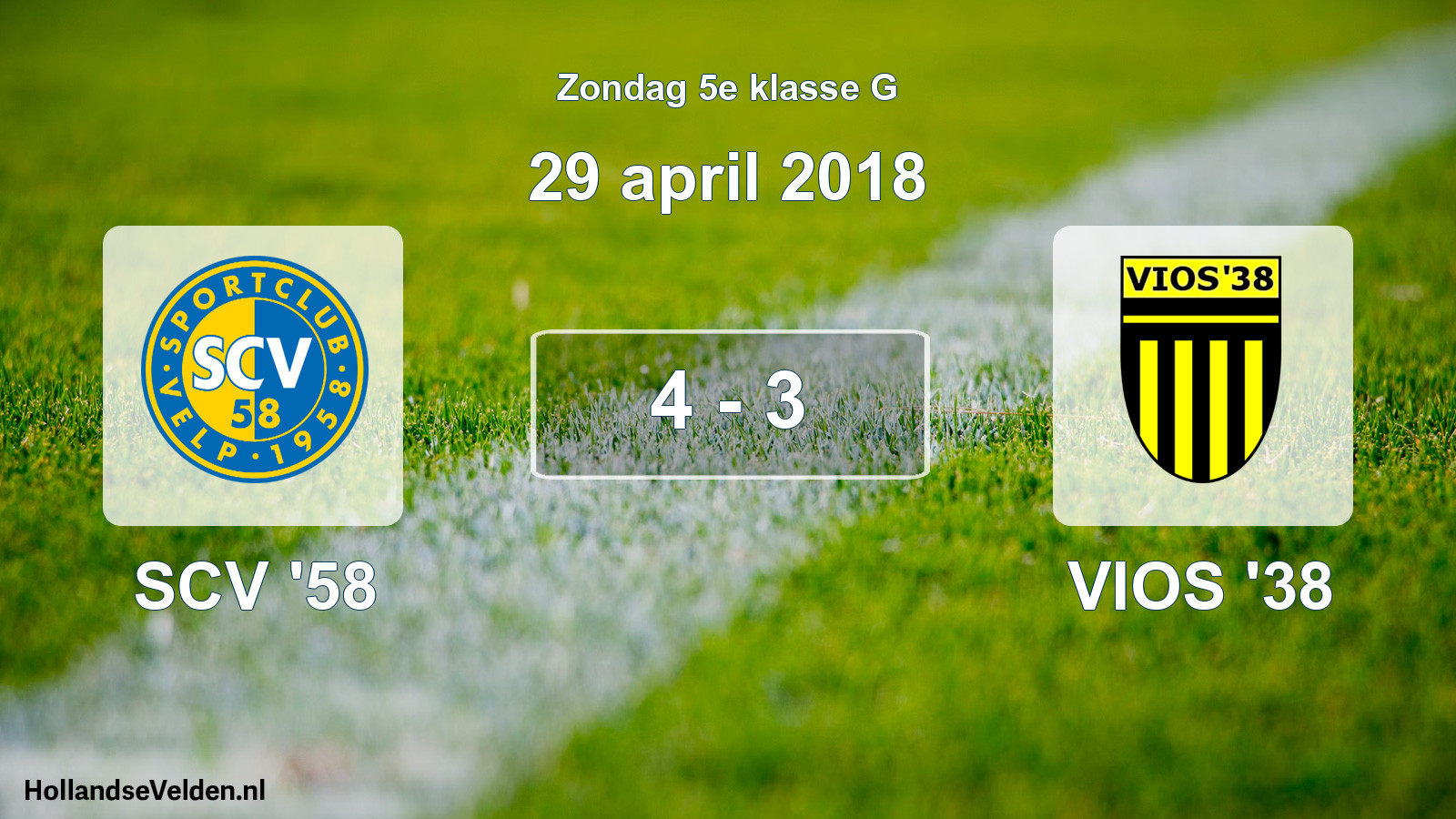 Total number of matches played: SCV '58 - VIOS '38 4 - 3 (29 April 2018)