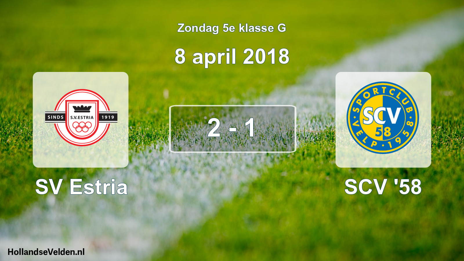 Total number of matches played: SV Estria - SCV '58 2 - 1 (8 April 2018)