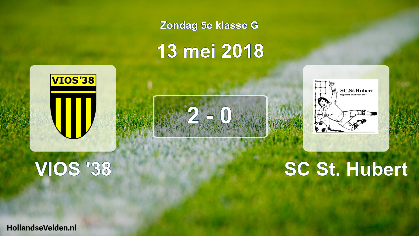 Total number of matches played: VIOS '38 - SC St. Hubert 2 - 0 (13 May 2018)