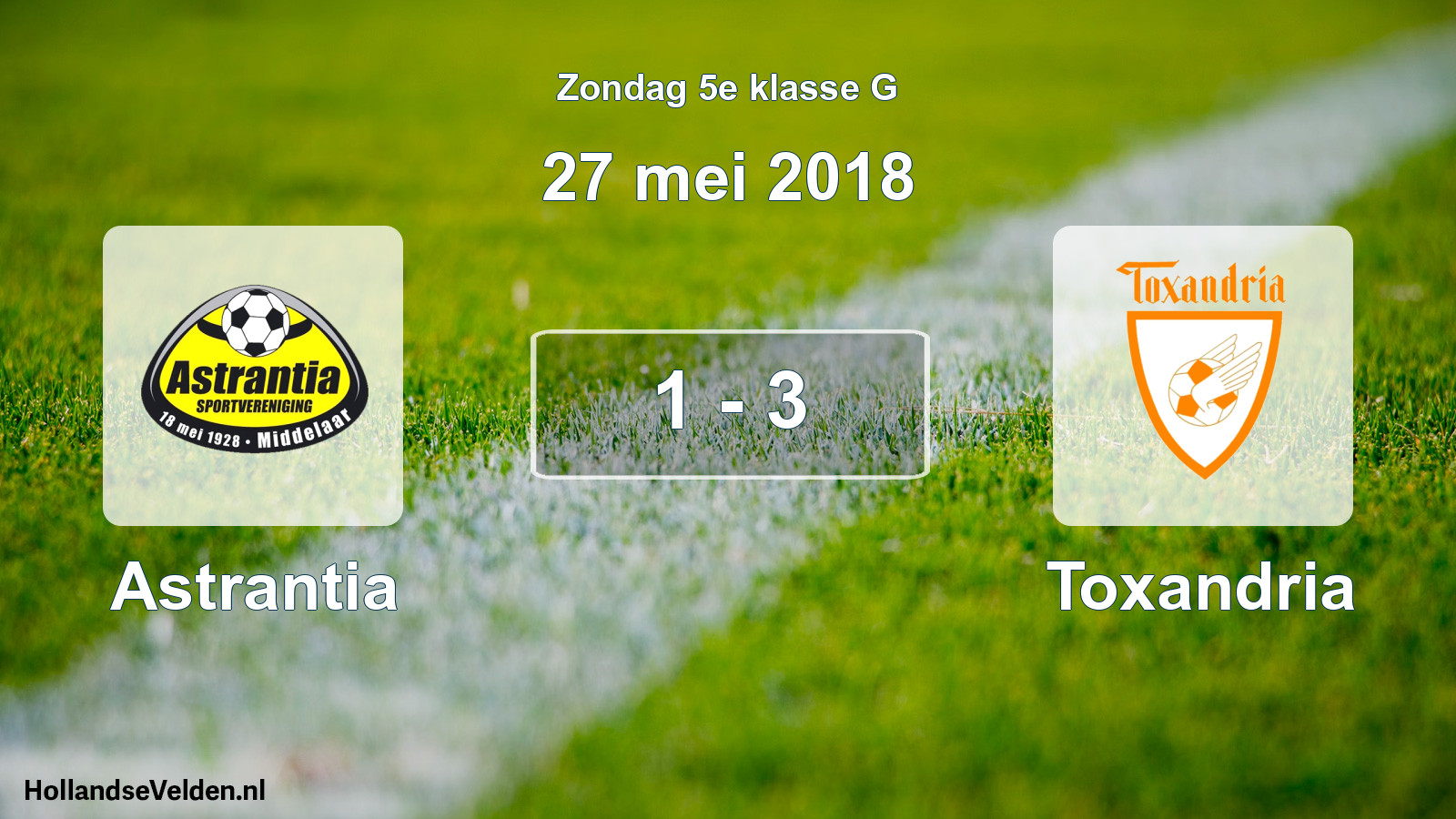 Total number of matches played: Astrantia - Toxandria 1 - 3 (27 May 2018)