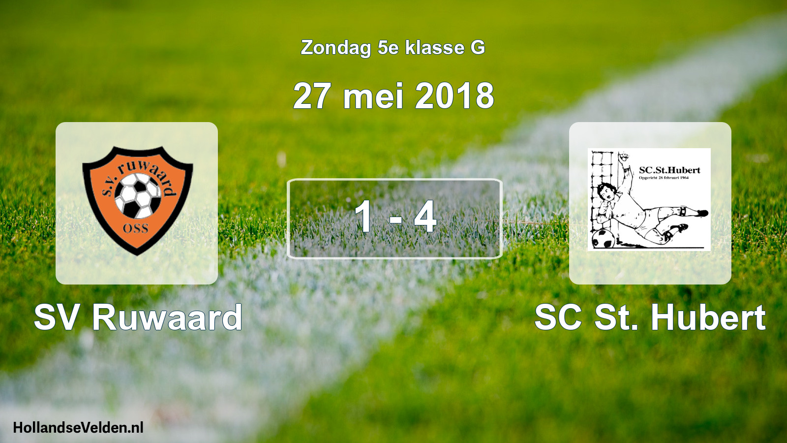 Total number of matches played: SV Ruwaard - SC St. Hubert 1 - 4 (27 May 2018)