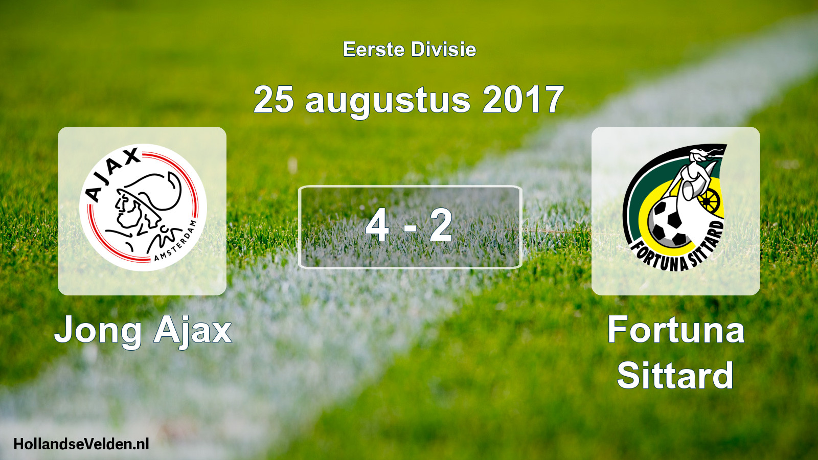 Total number of matches played: Jong Ajax - Fortuna Sittard 4 - 2 (25 August 2017)