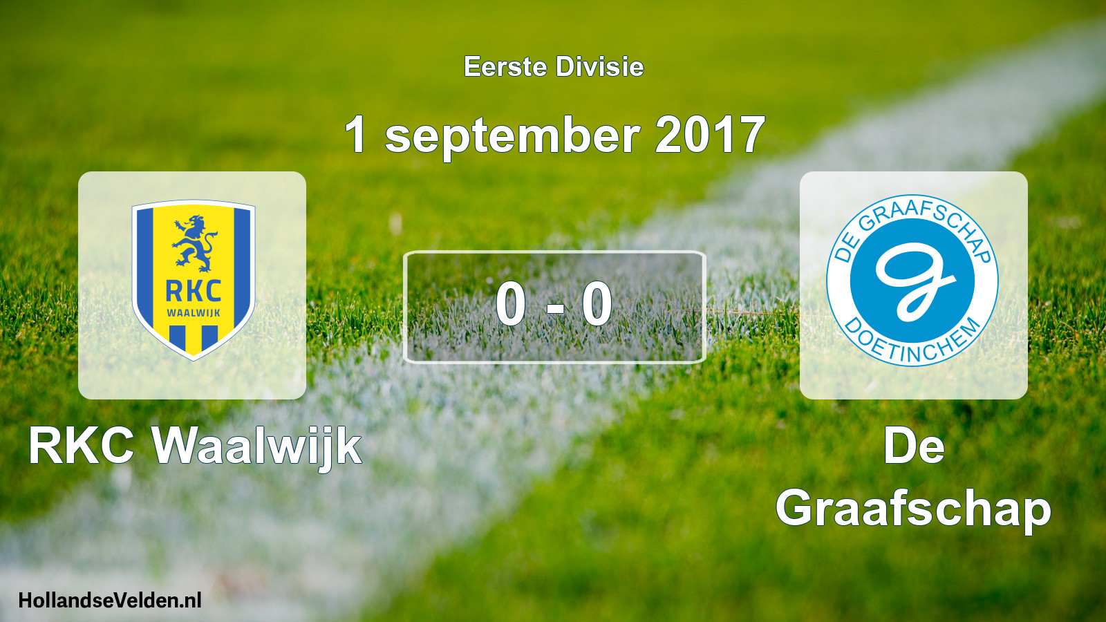Total number of matches played: RKC Waalwijk - De Graafschap 0 - 0 (1 September 2017)