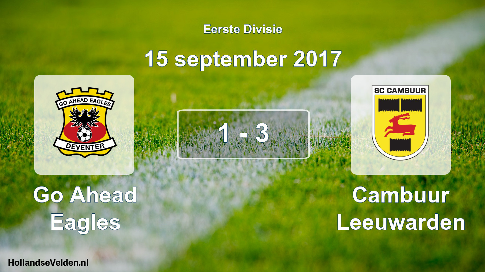 Total number of matches played: Go Ahead Eagles - Cambuur Leeuwarden 1 - 3 (15 September 2017)