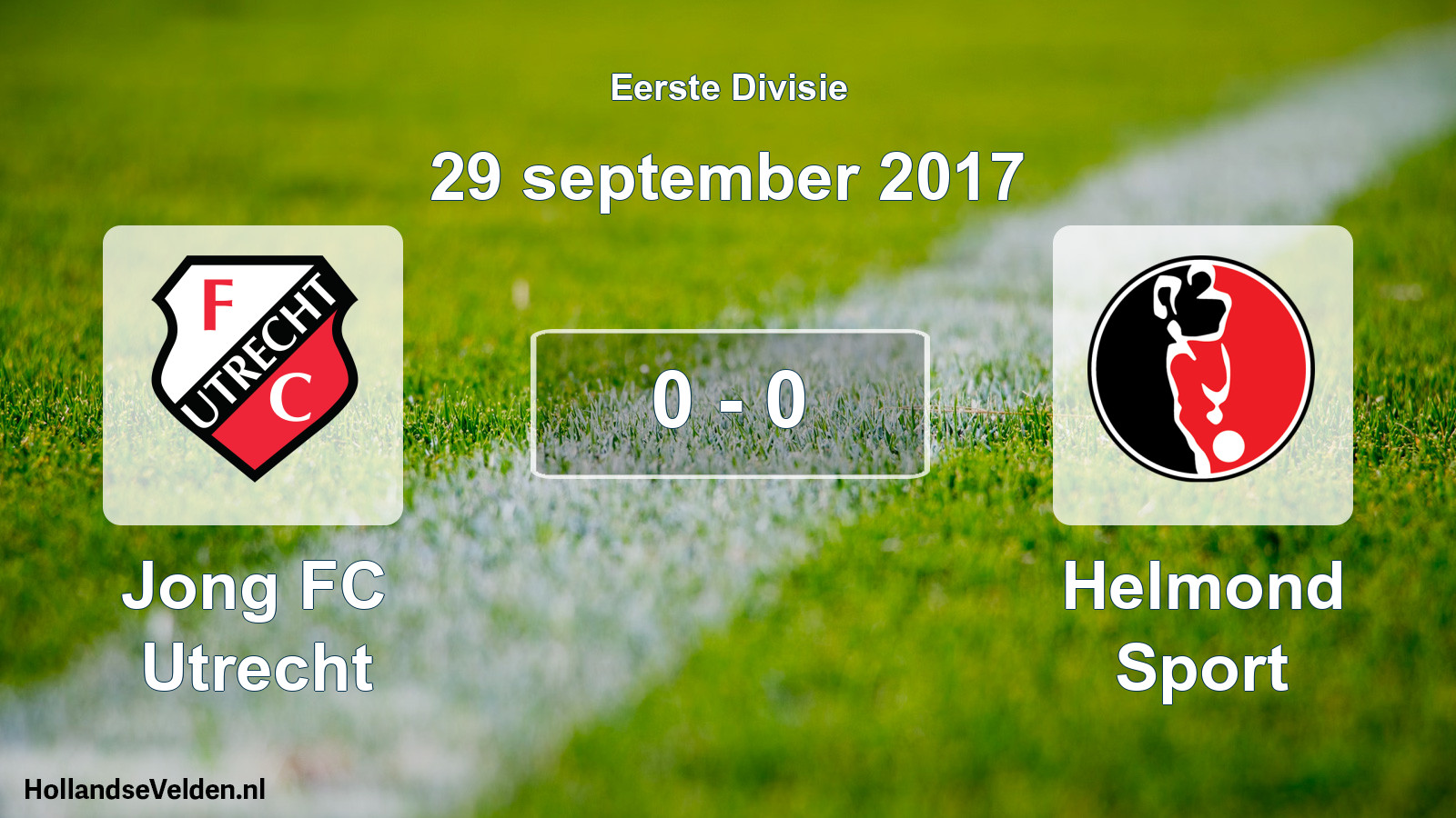 Total number of matches played: Jong FC Utrecht - Helmond Sport 0 - 0 (29 September 2017)