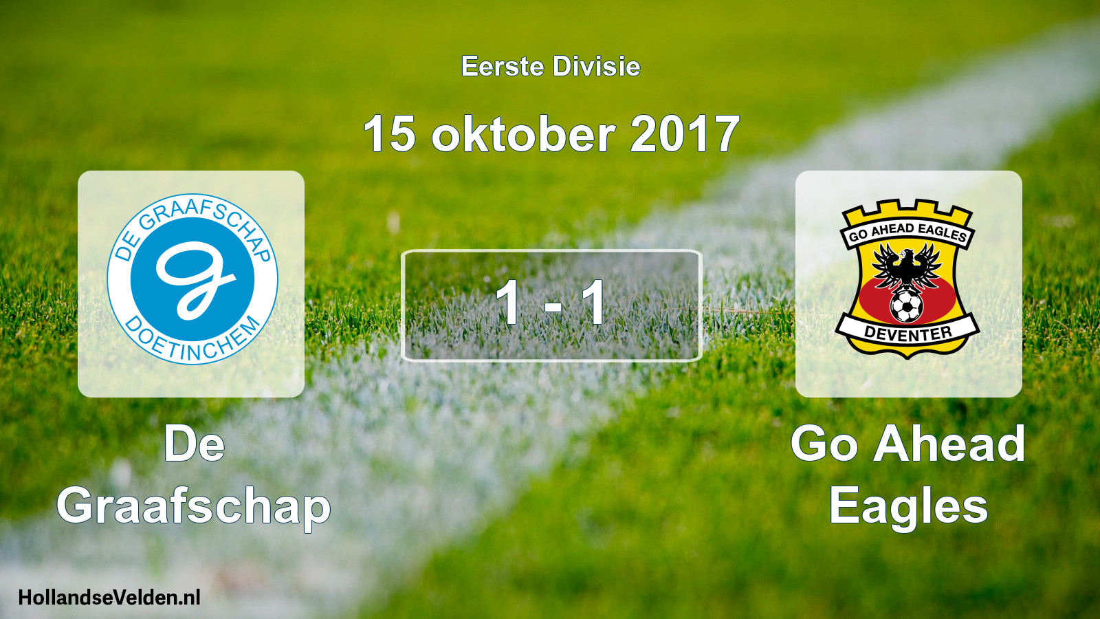 Total number of matches played: De Graafschap - Go Ahead Eagles 1 - 1 (15 October 2017)