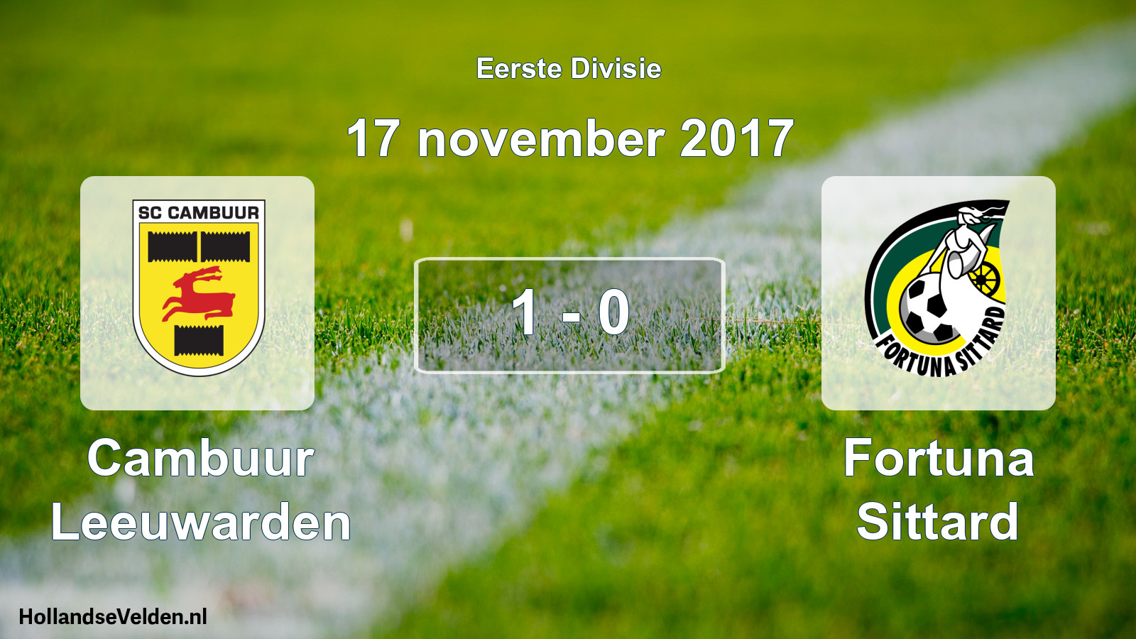 Total number of matches played: Cambuur Leeuwarden - Fortuna Sittard 1 - 0 (17 November 2017)
