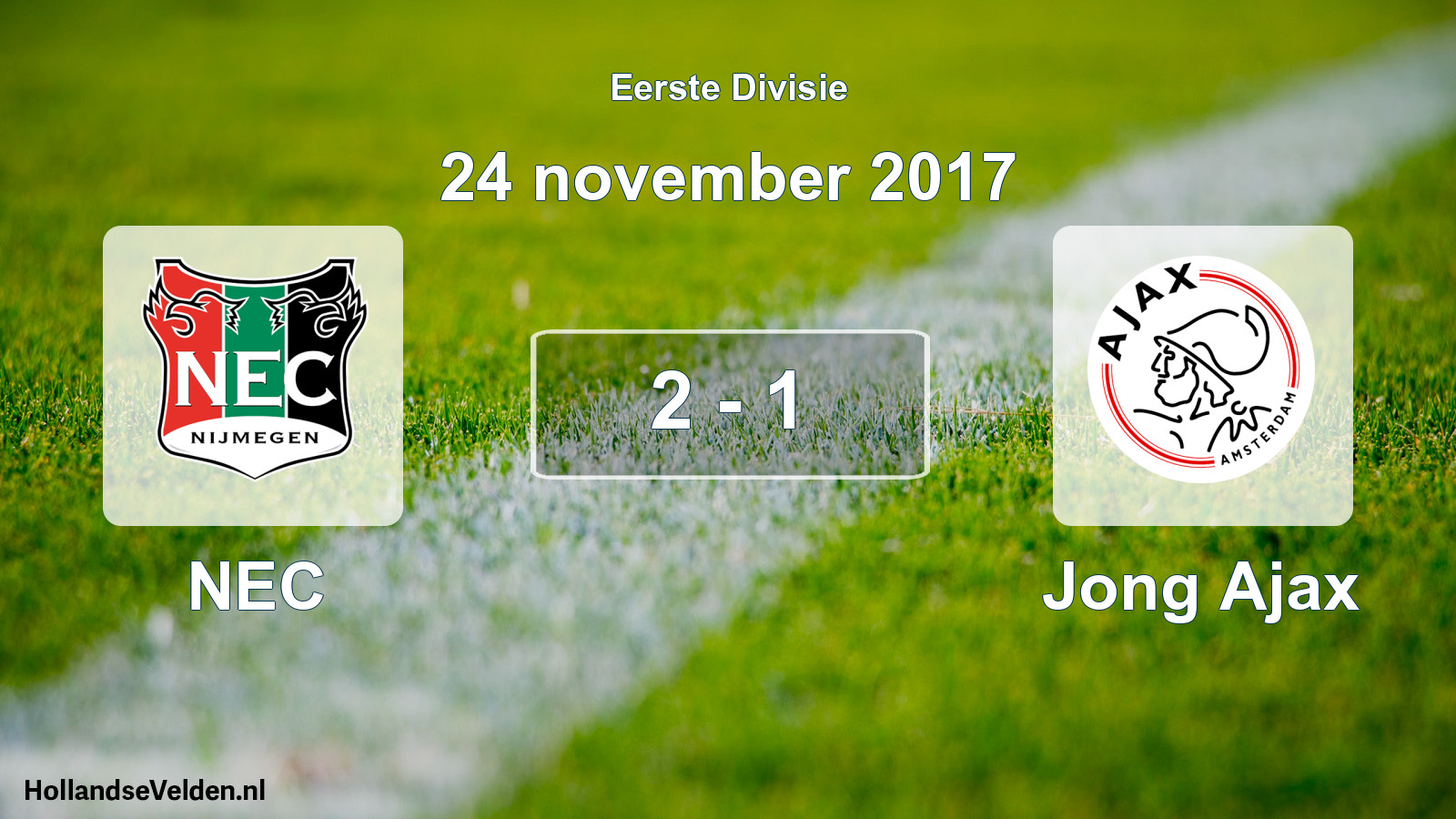 Total number of matches played: NEC - Jong Ajax 2 - 1 (24 November 2017)
