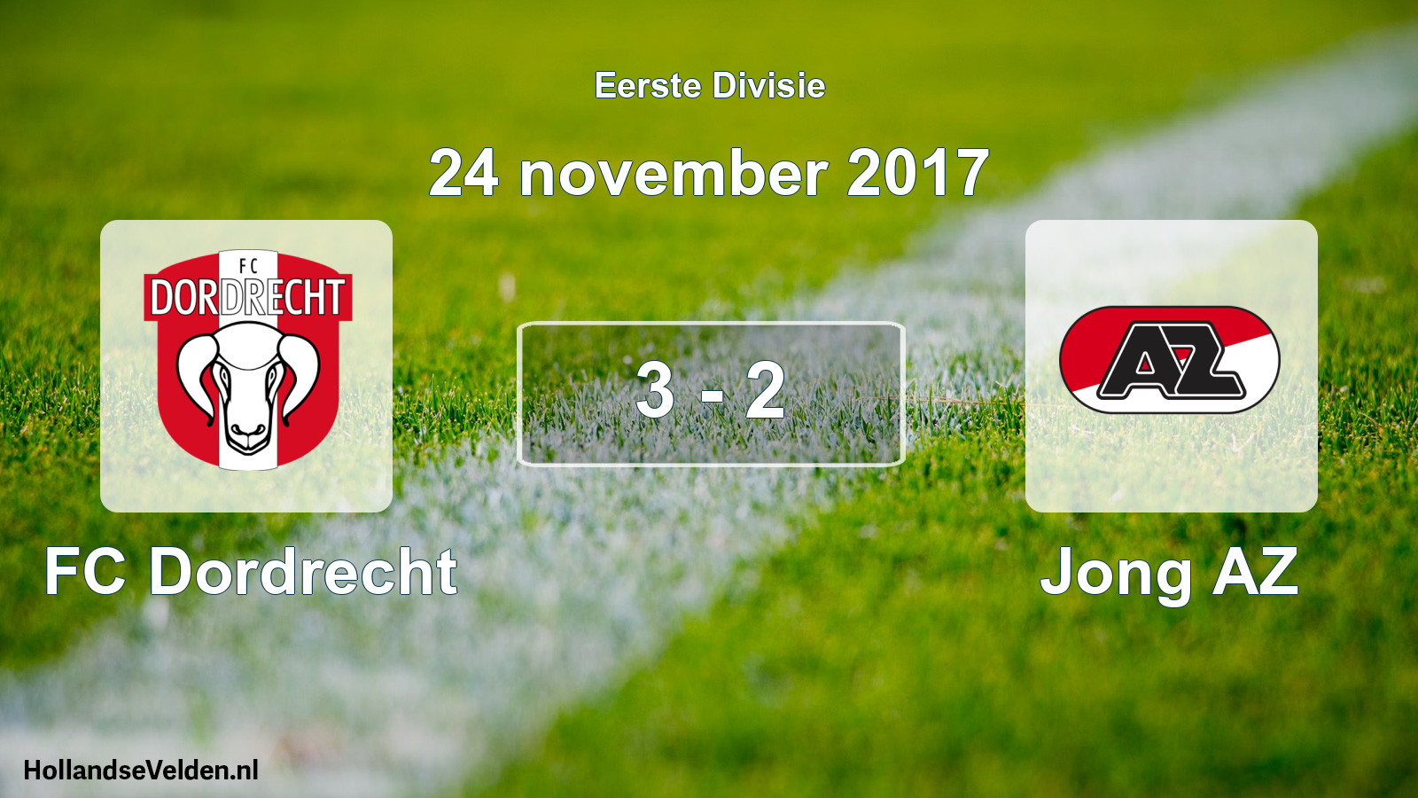 Total number of matches played: FC Dordrecht - Jong AZ 3 - 2 (24 November 2017)